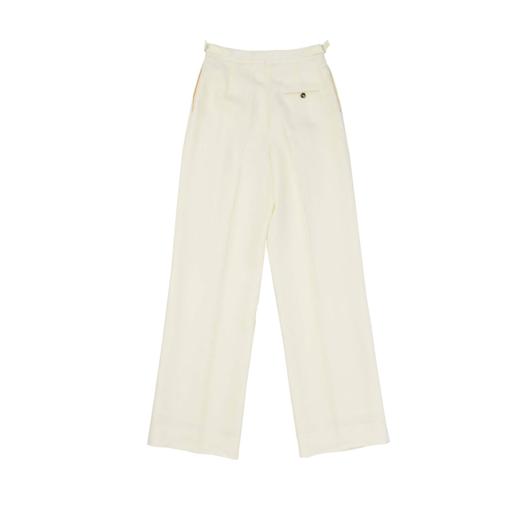 P Johnson Off White Linen Perriand Trousers