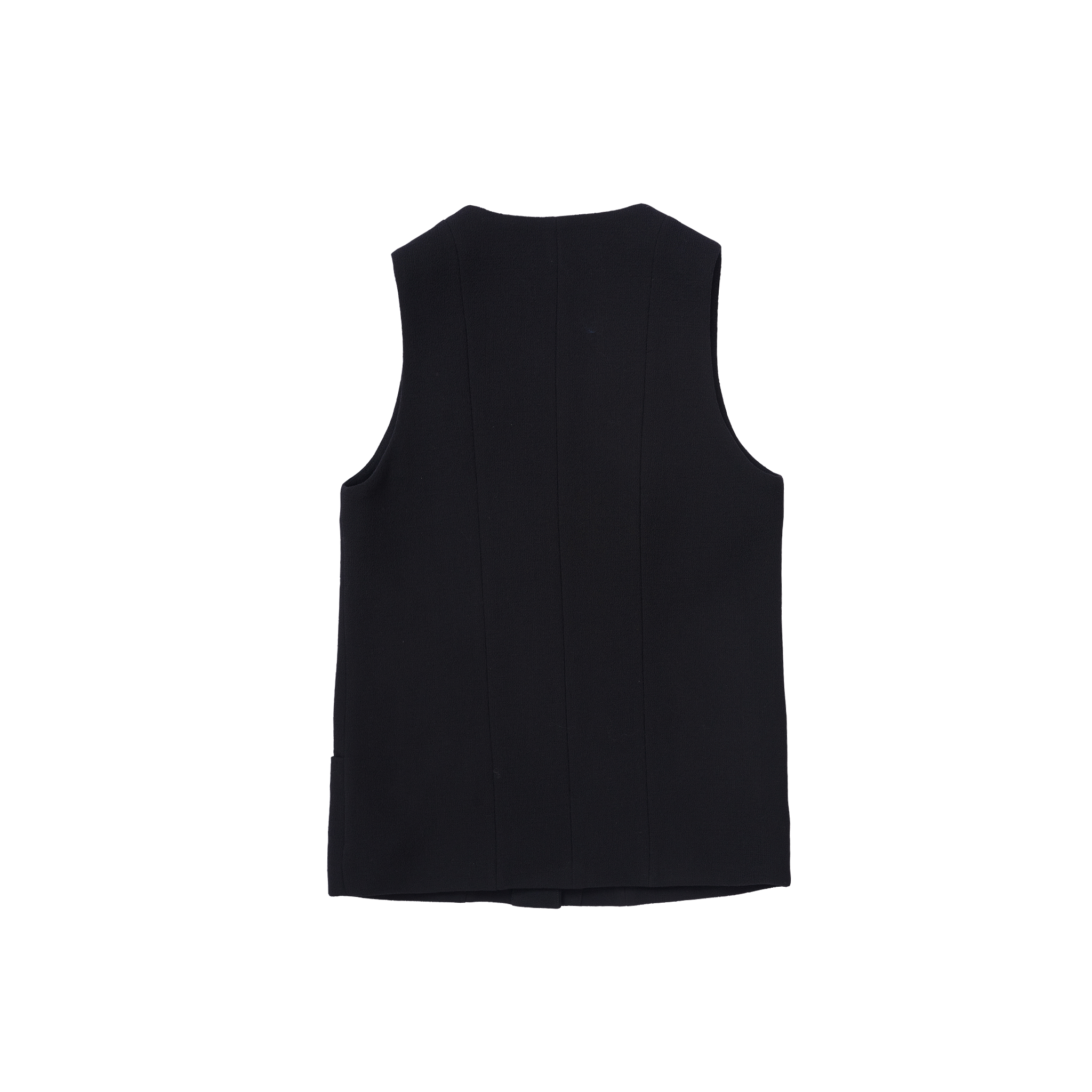 P Johnson Black Wool Crepe Gabrielle Top