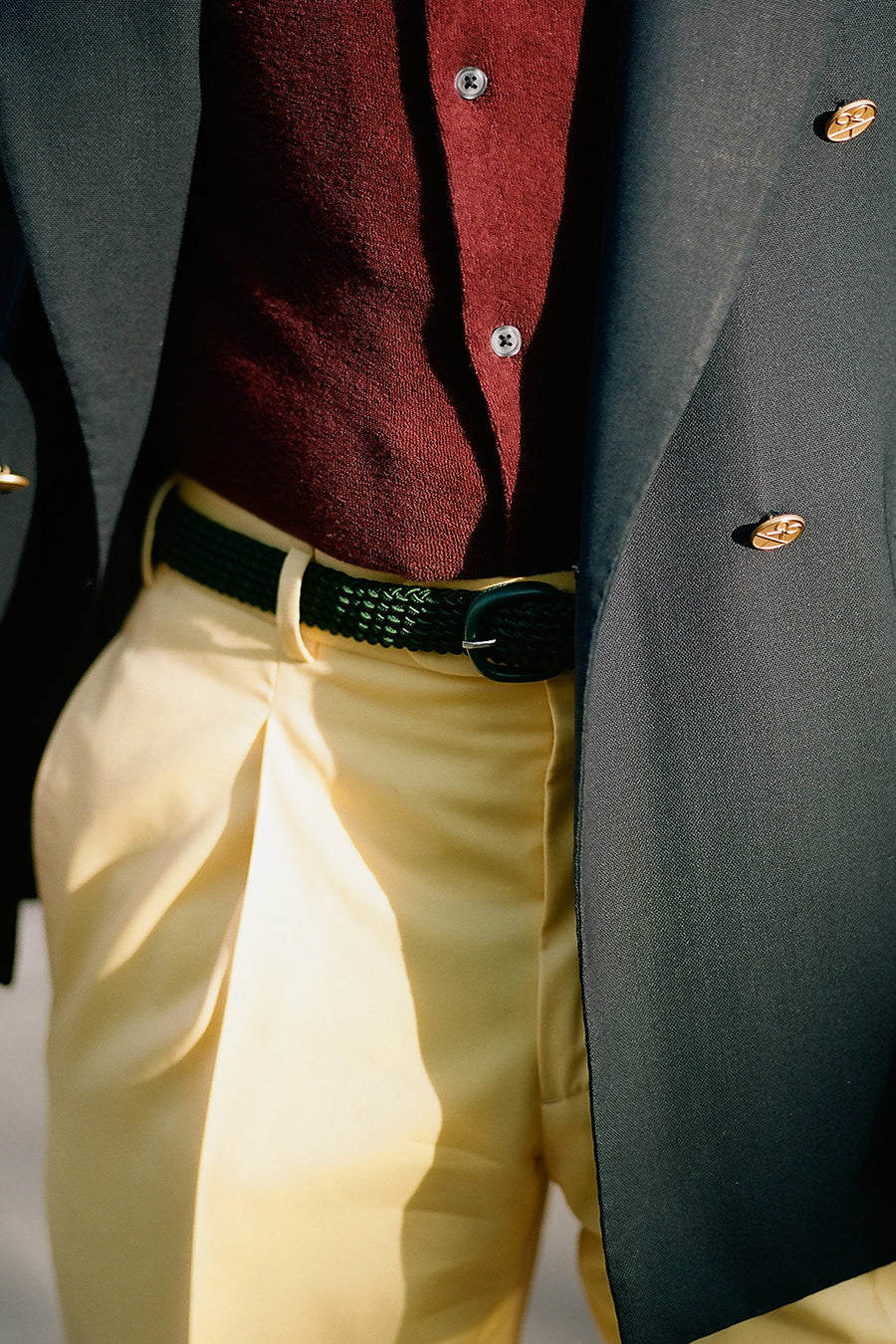 P Johnson Deep Green Elasticated Belt