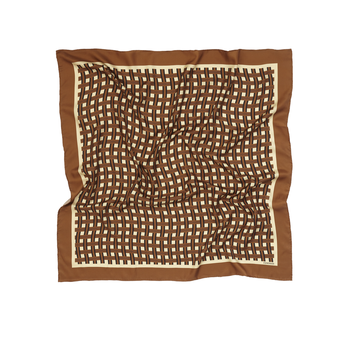 Terracotta Weave Silk Head Scarf P Johnson terracotta-weave-silk-head-scarf-p-johnson