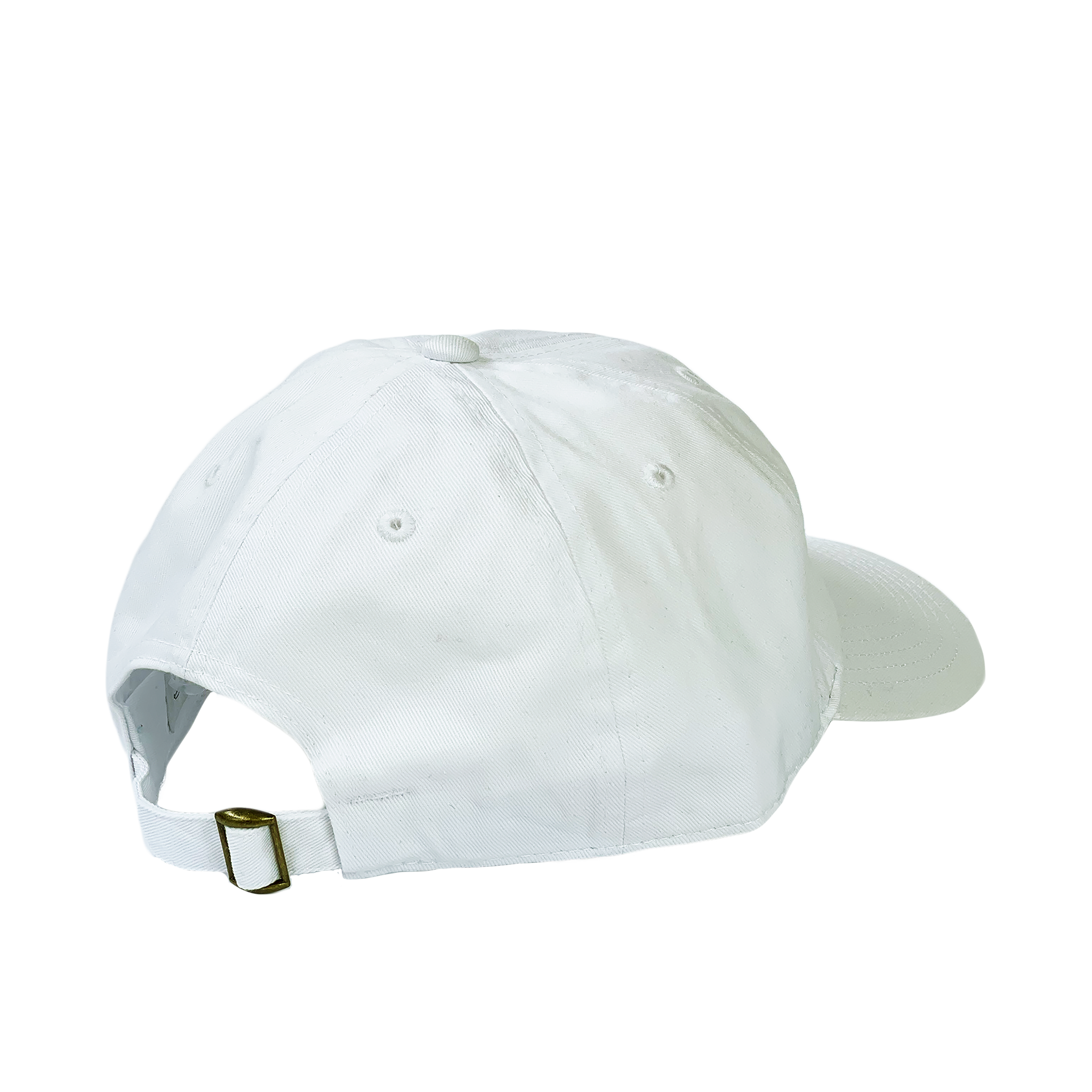 P Johnson White Serif Dad Cap