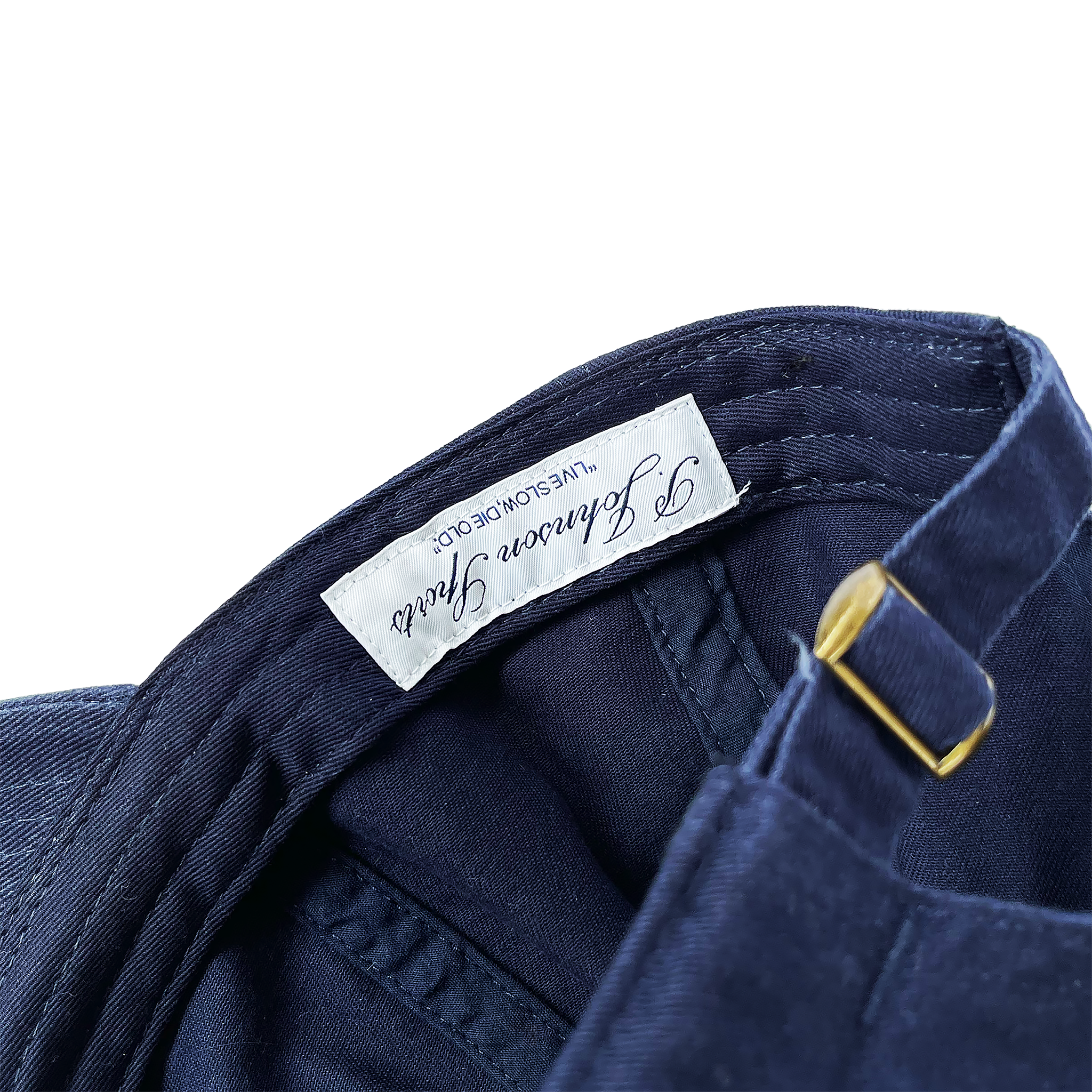P Johnson Navy Tennis Dad Cap