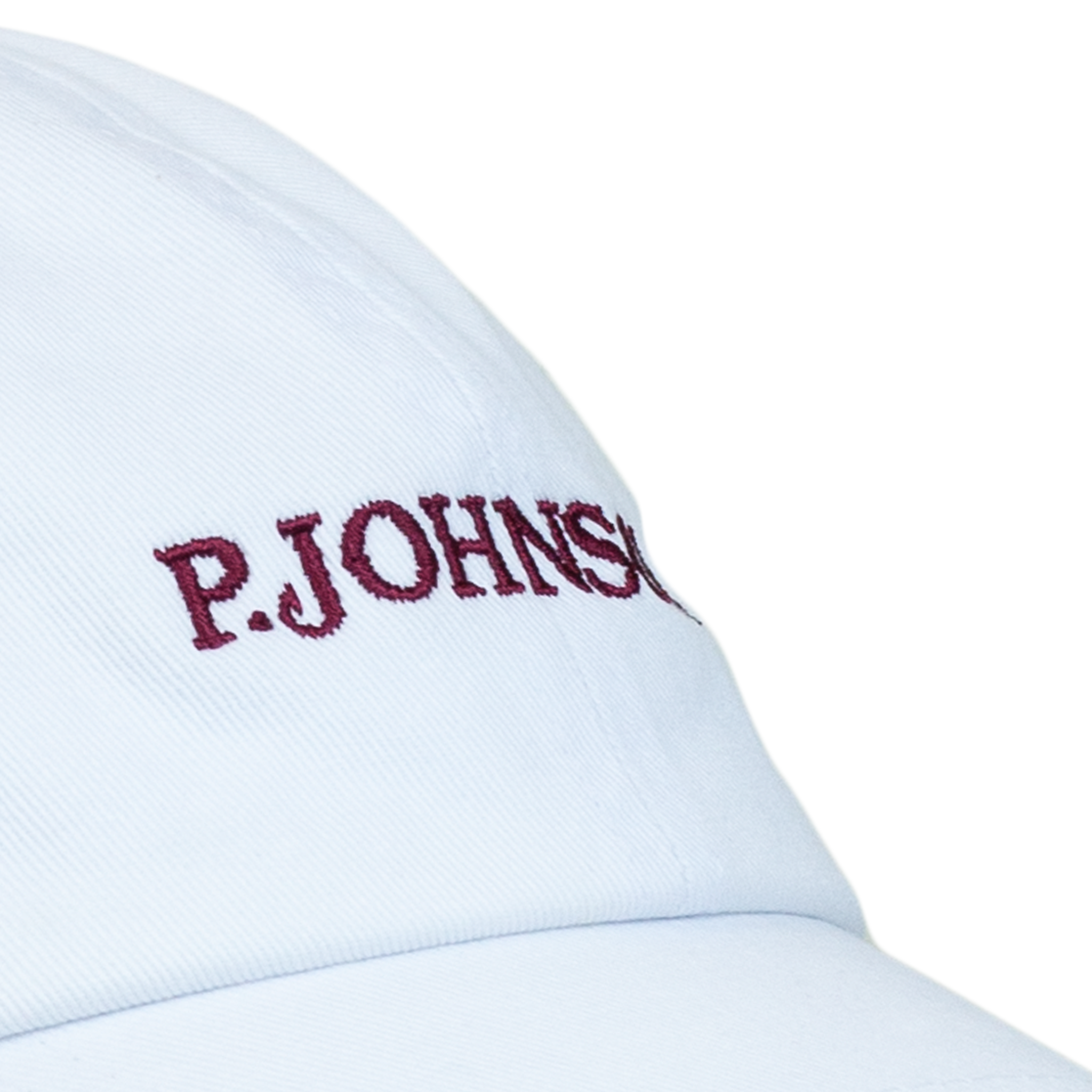P Johnson White Angling Dad Cap