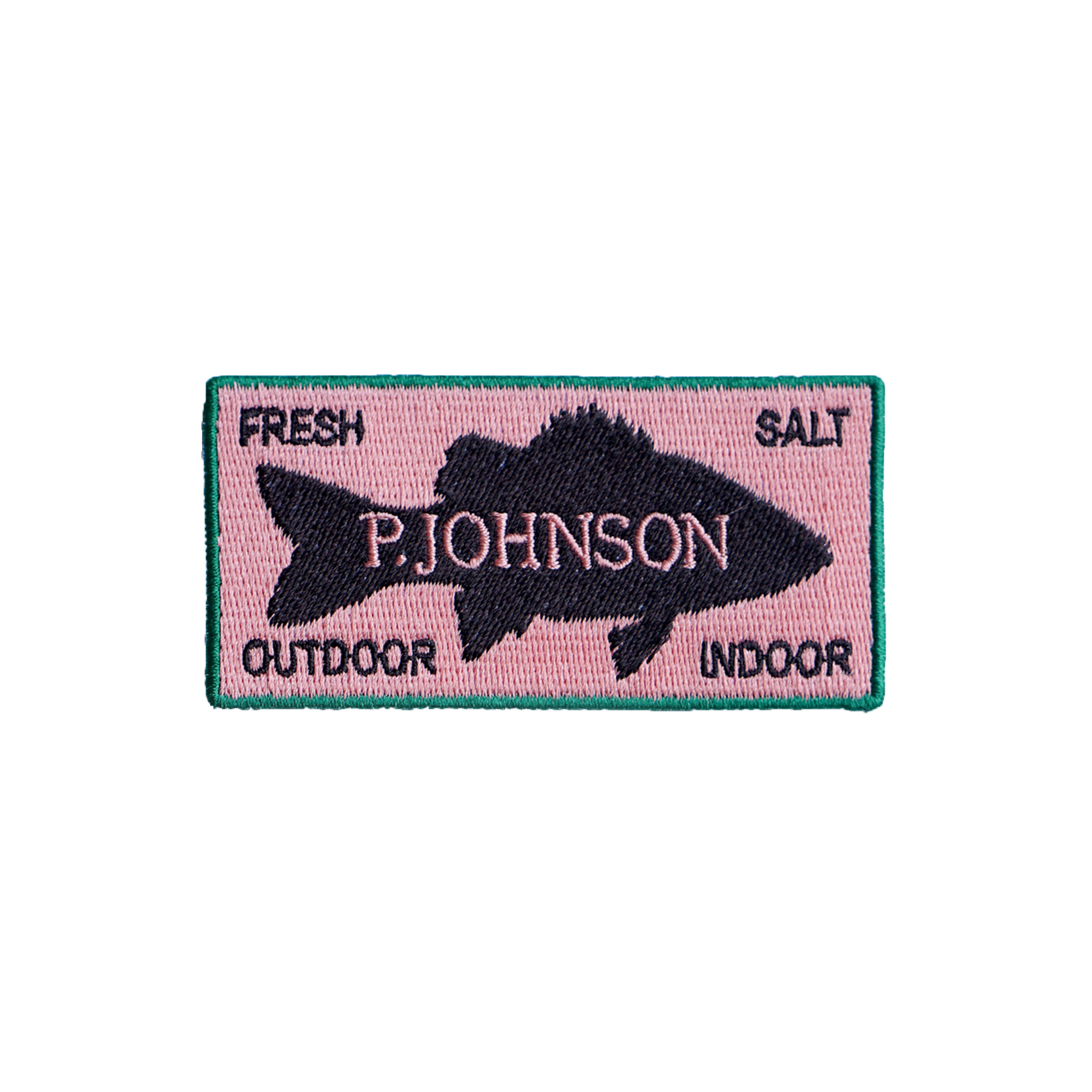 P Johnson Fish Embroidered Badge