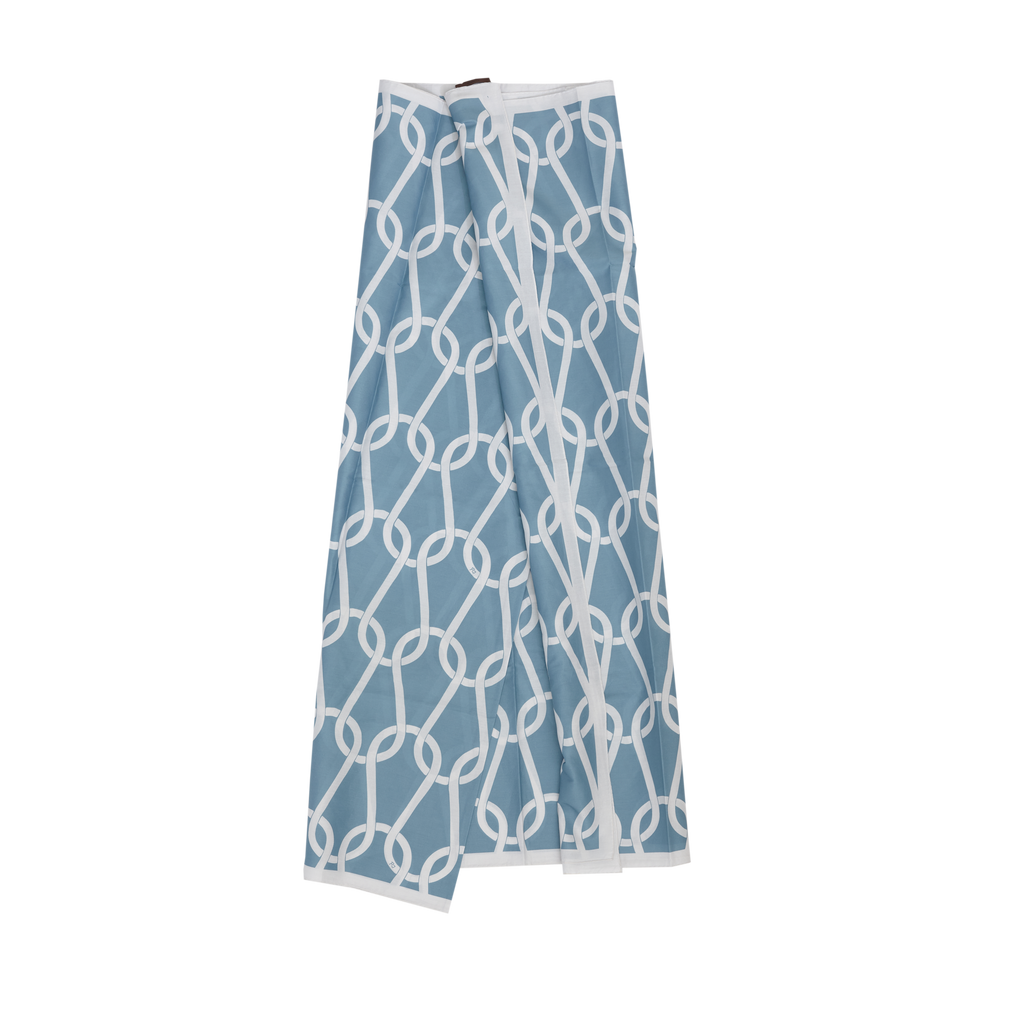 Dusty Blue Chainmail Silk Sarong