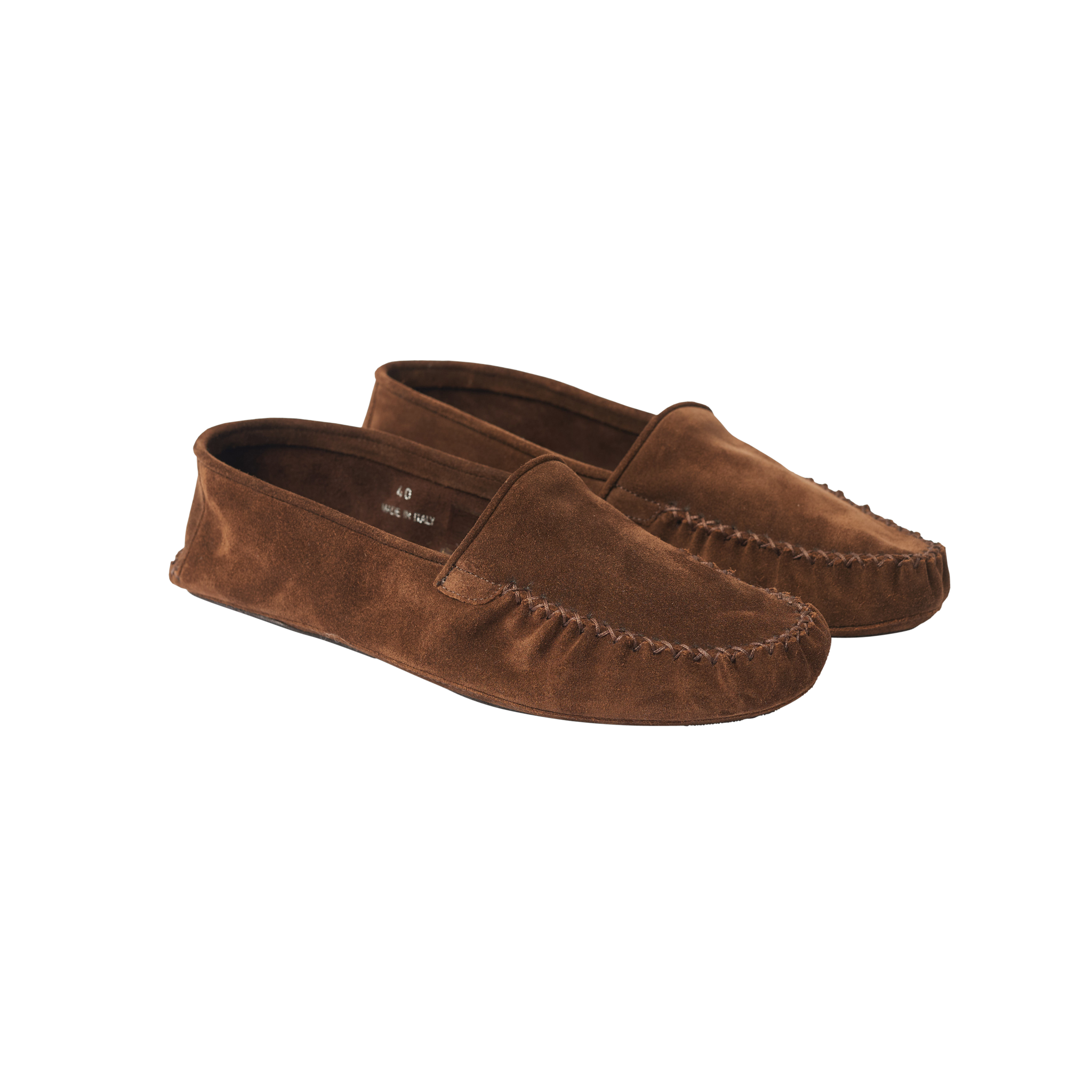 P Johnson Chocolate Suede Soft Moccasin