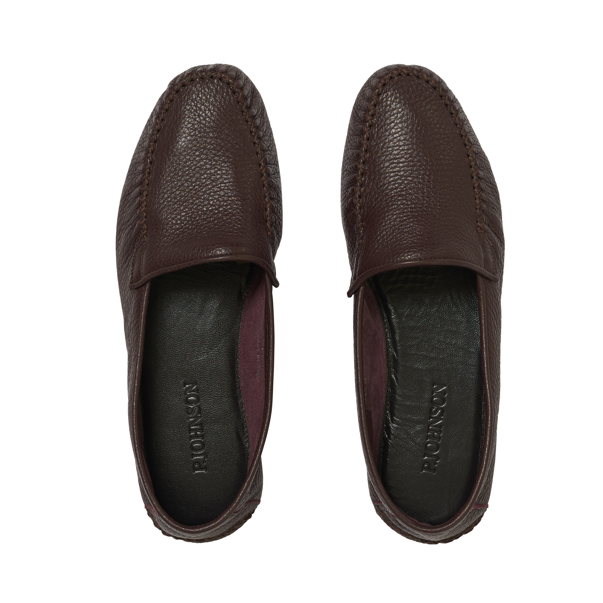 P Johnson Chocolate Deerskin Soft Moccasin