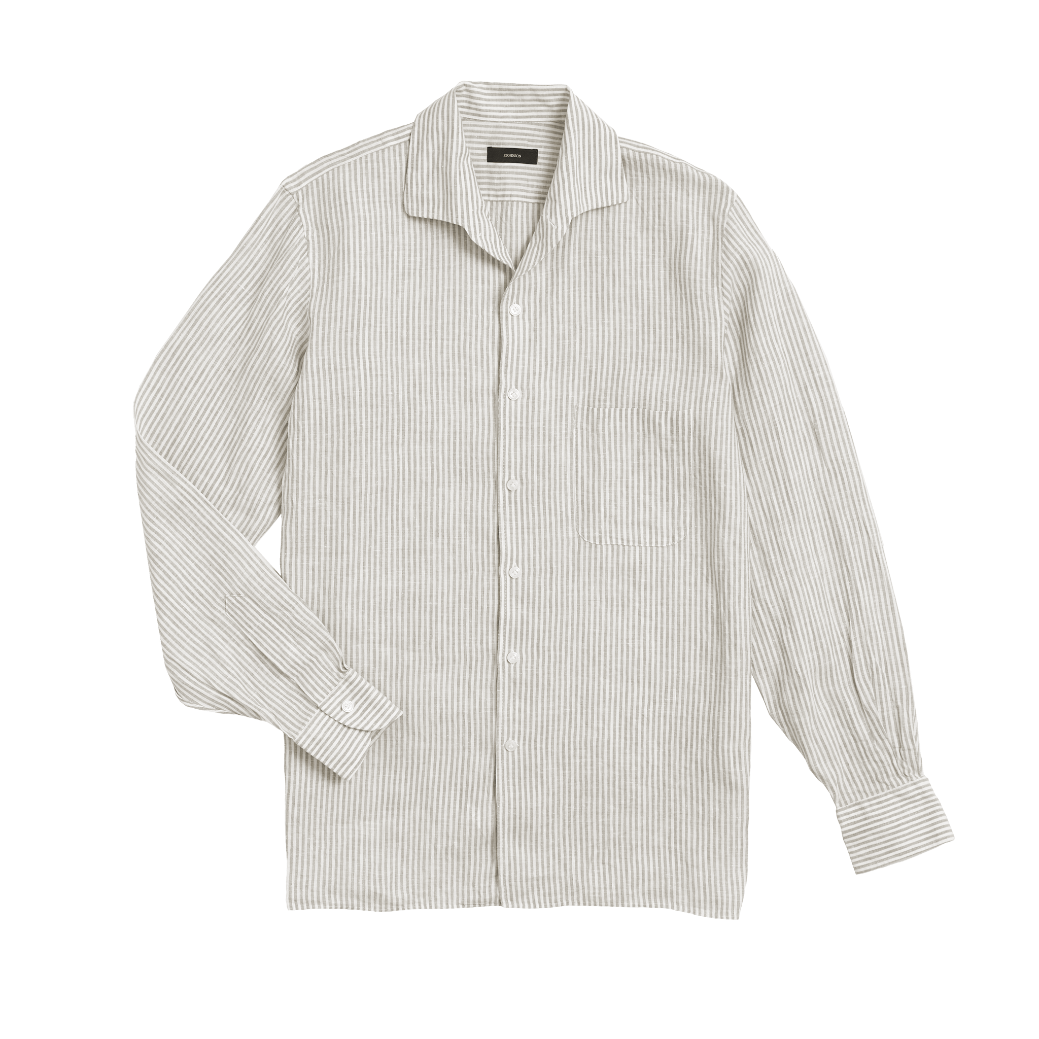 Beige Stripe Summer Linen Shirt