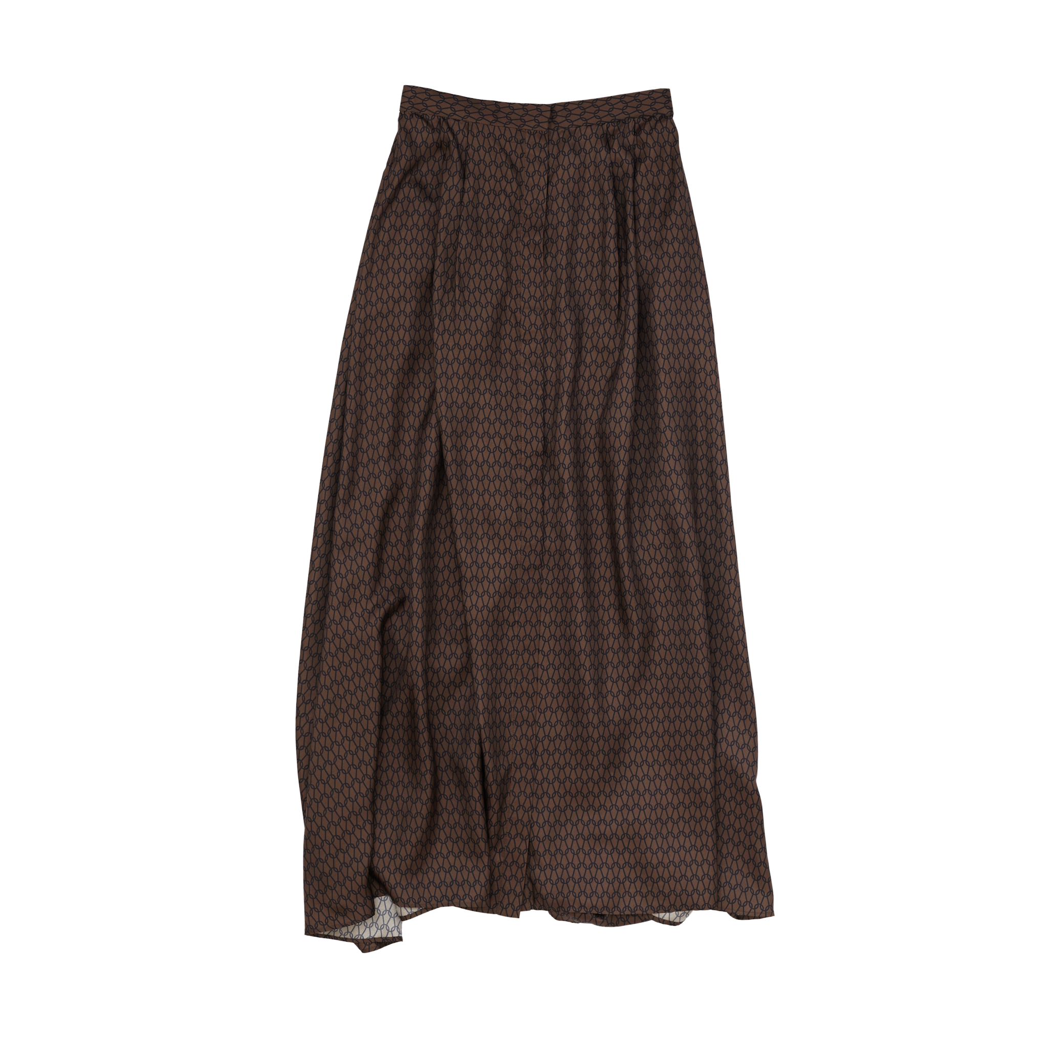 Kahlo Skirt - Chocolate Chainmail Silk