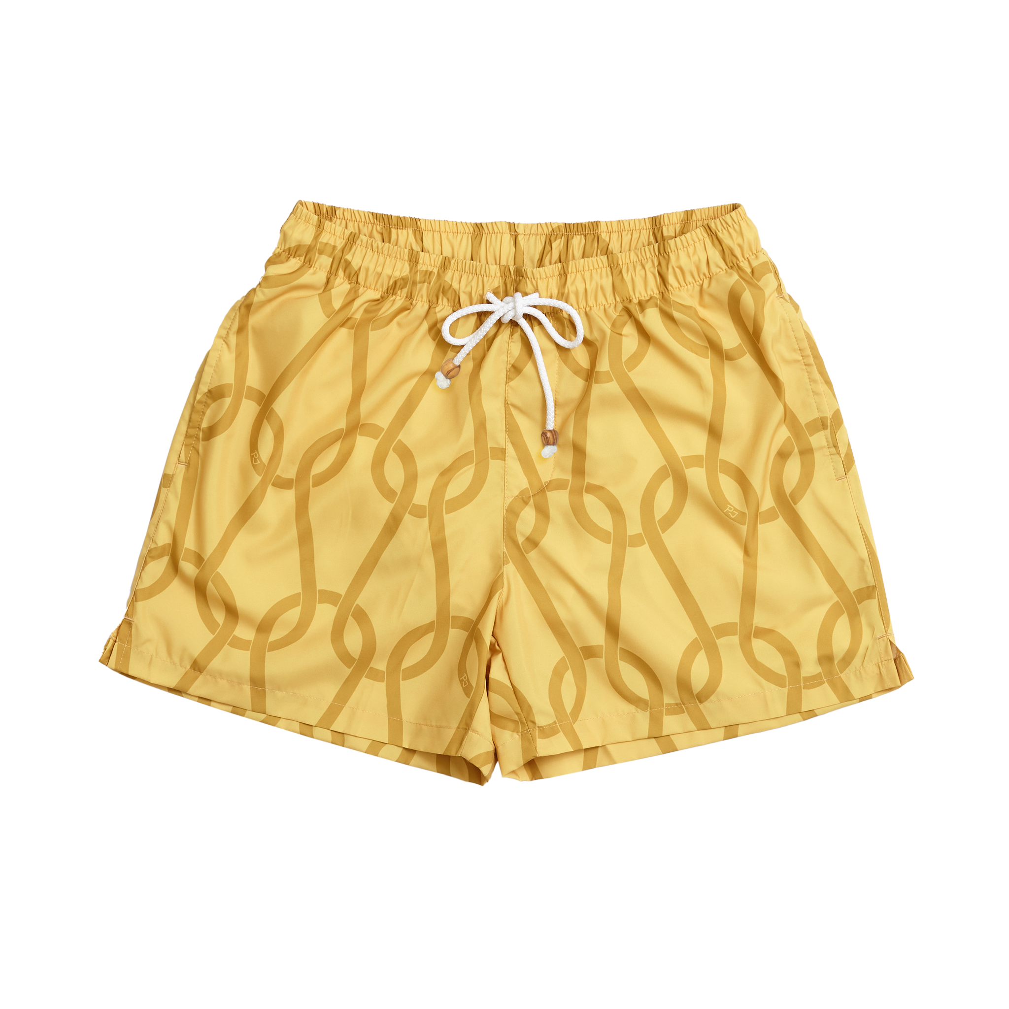 P Johnson Gold Chainmail Swim Shorts