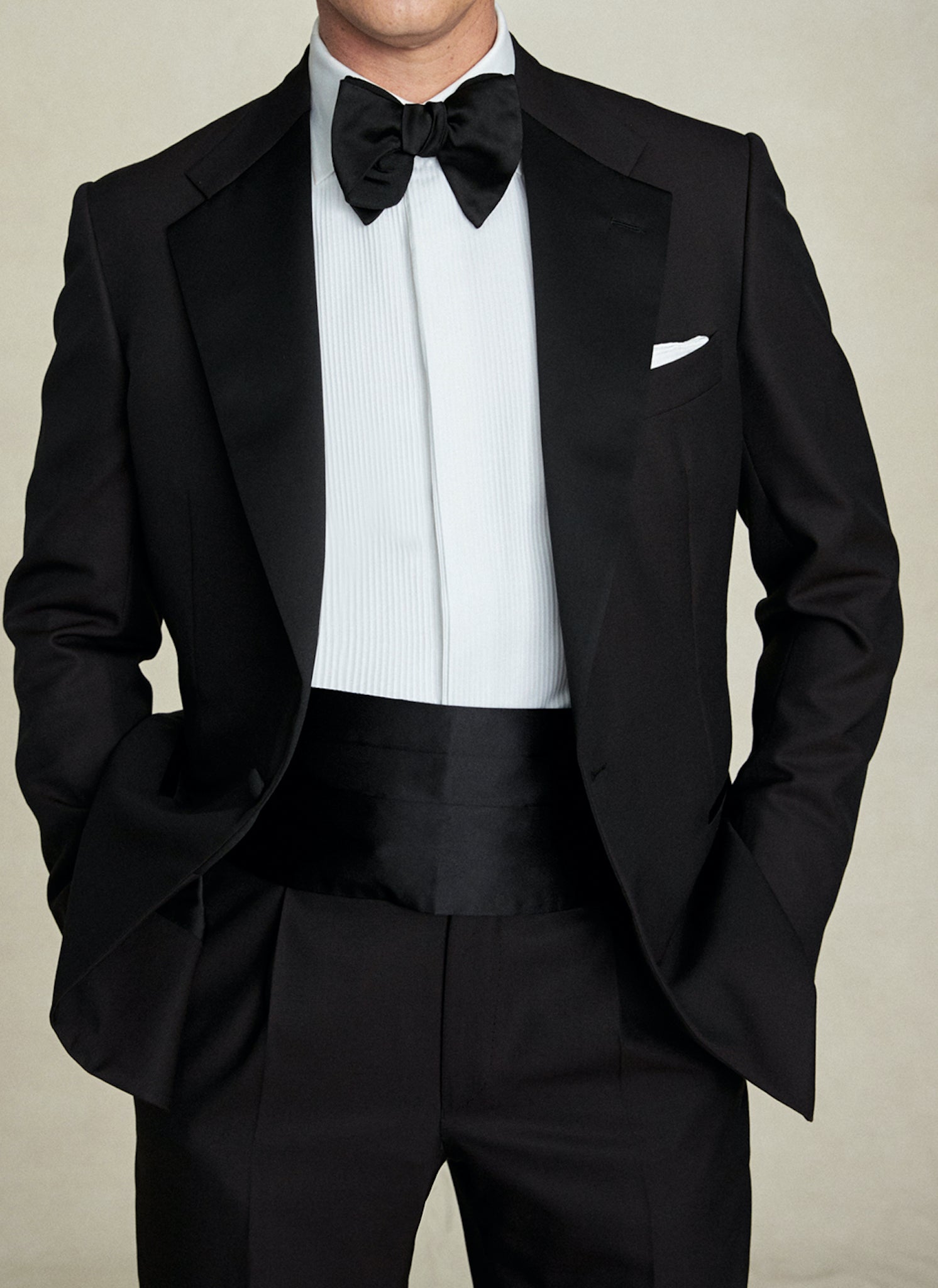 P Johnson Black Satin Cummerbund