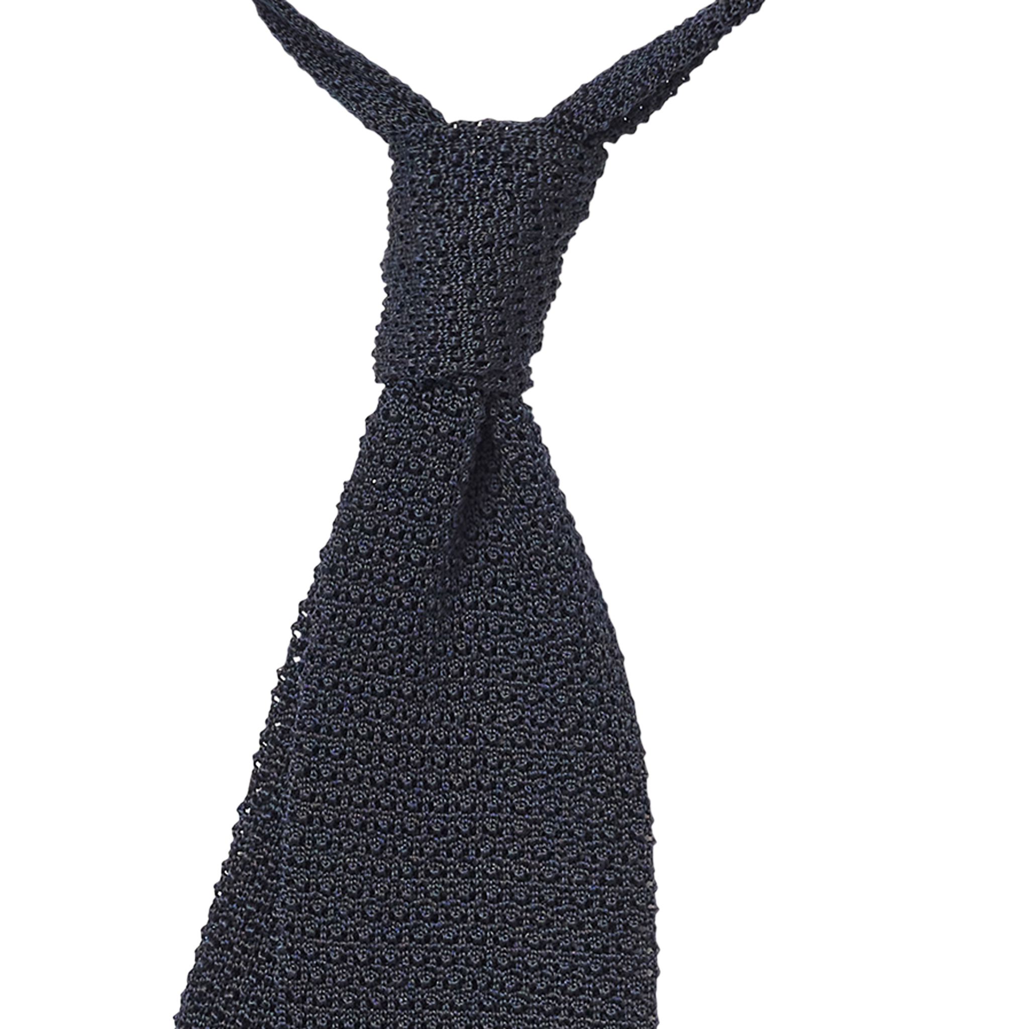 P Johnson Navy Green Silk Knit Tie