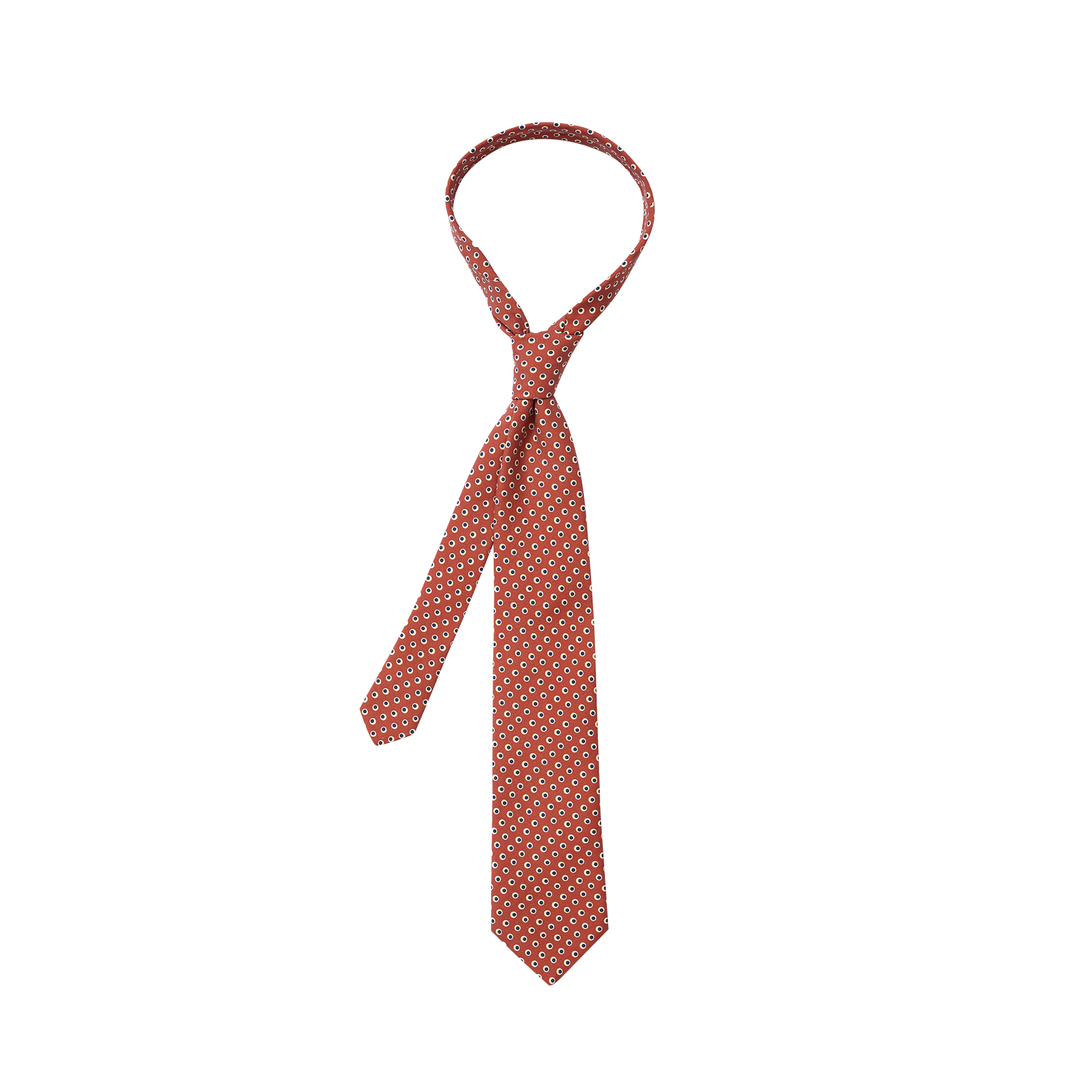 P Johnson Terracotta Lecco Print Tie