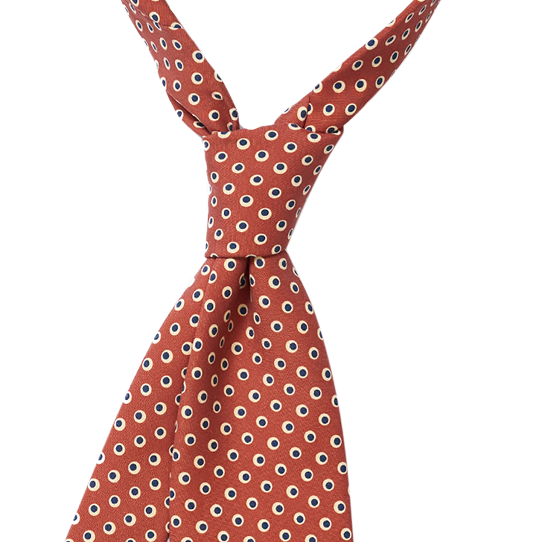 P Johnson Terracotta Lecco Print Tie
