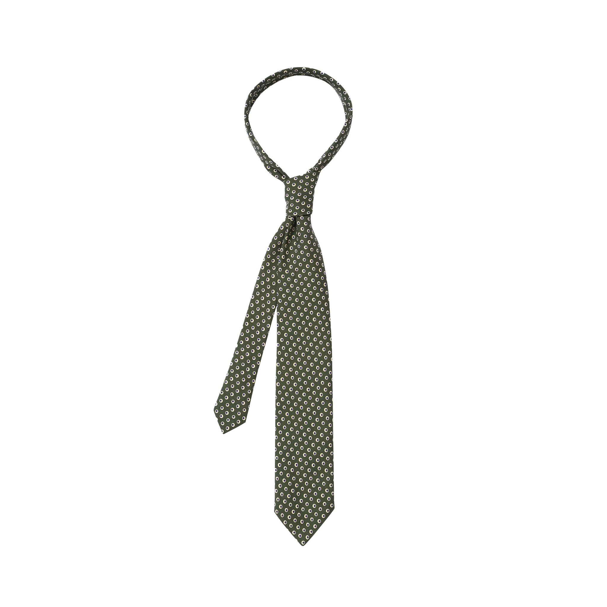 P Johnson Olive Lecco Print Tie