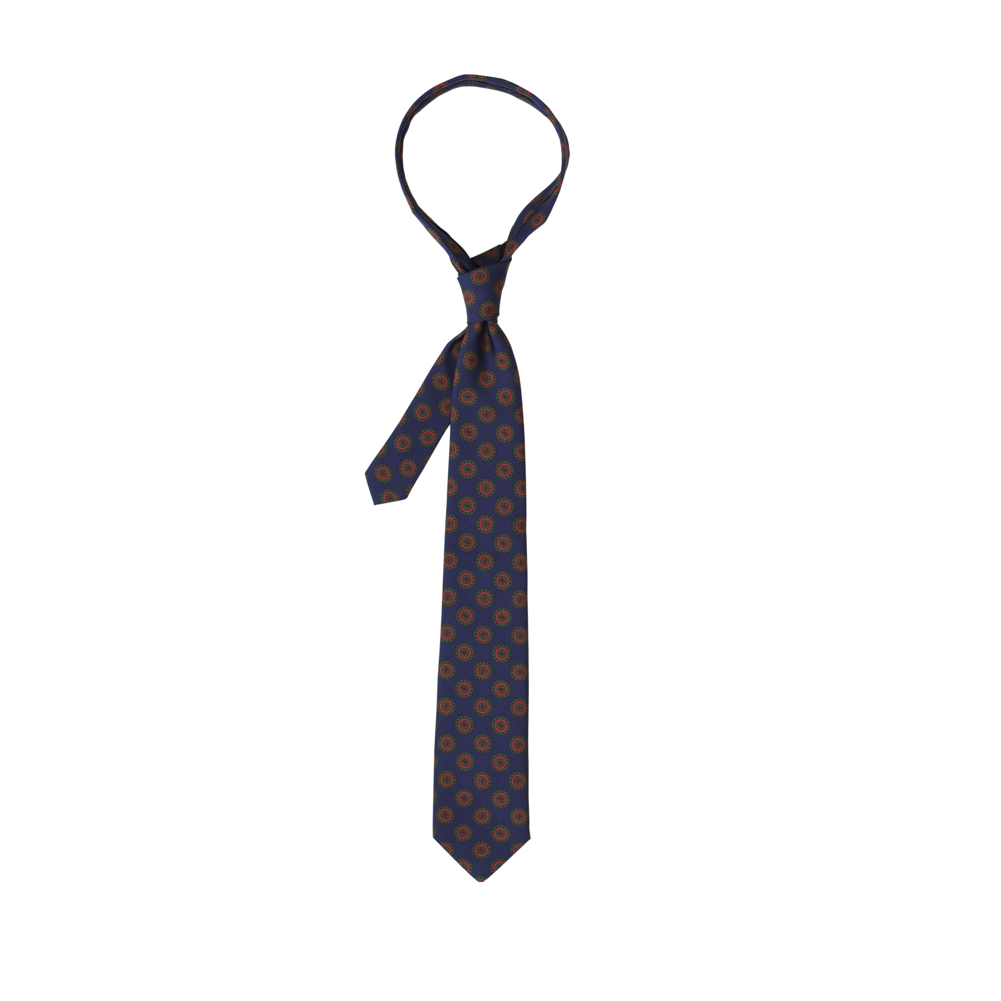 Navy Torno Print Tie