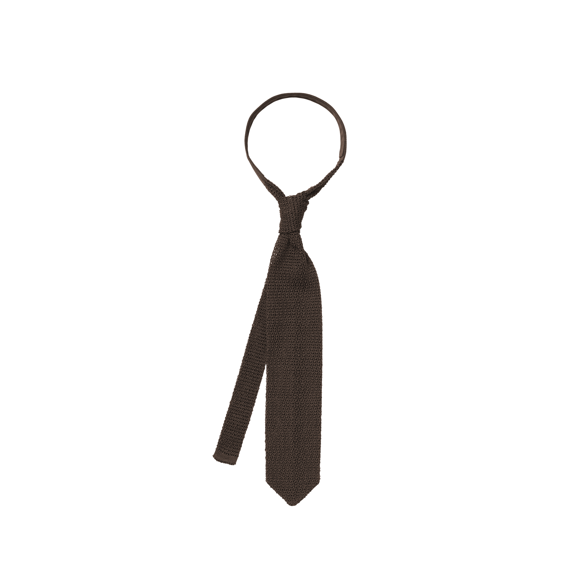 Chocolate Silk Knit Tie