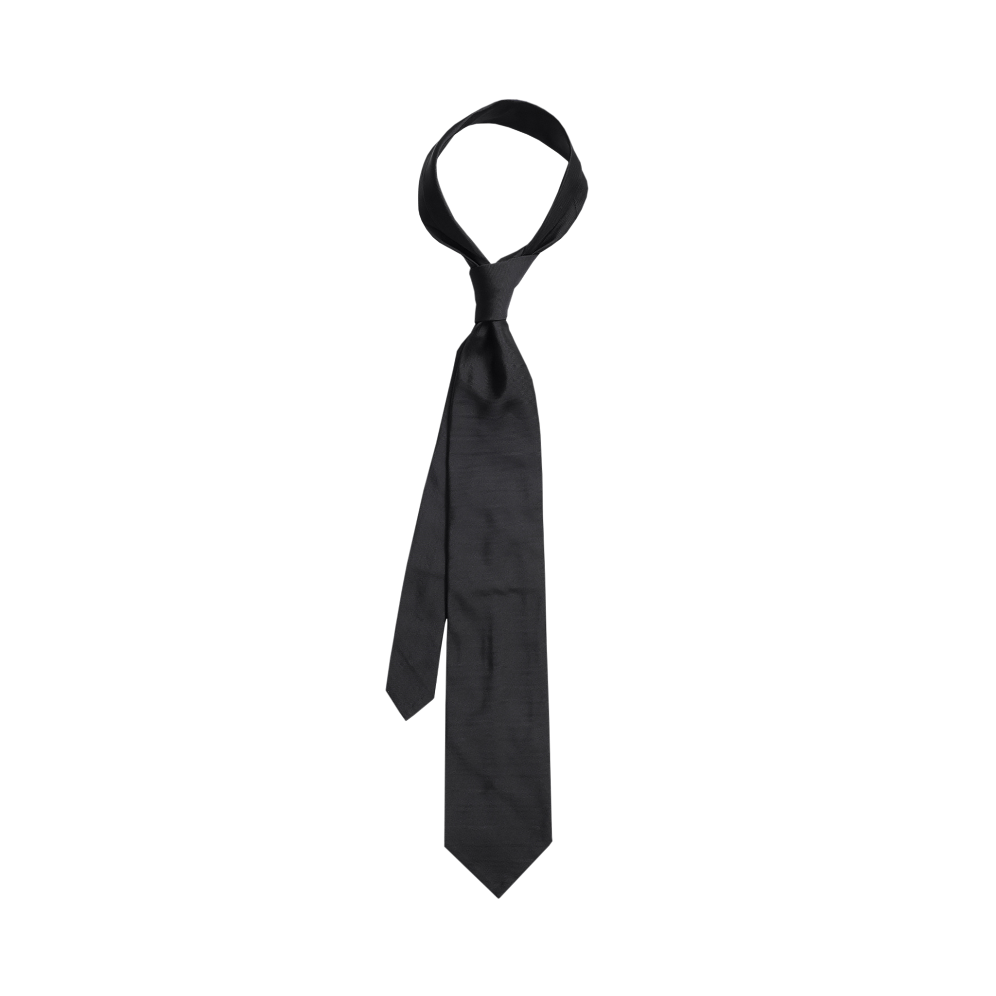 P Johnson Black Silk Tie