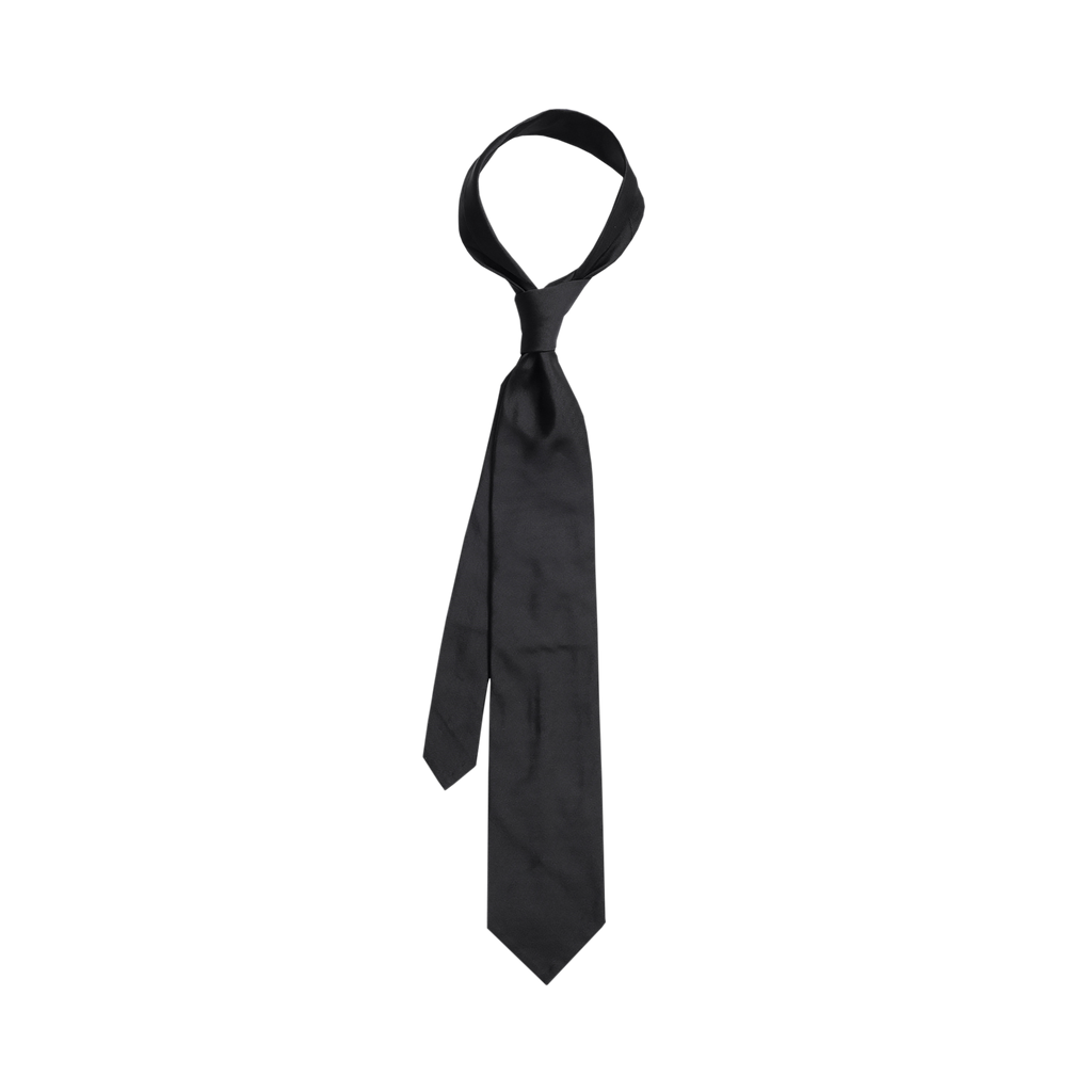 P Johnson Black Silk Tie