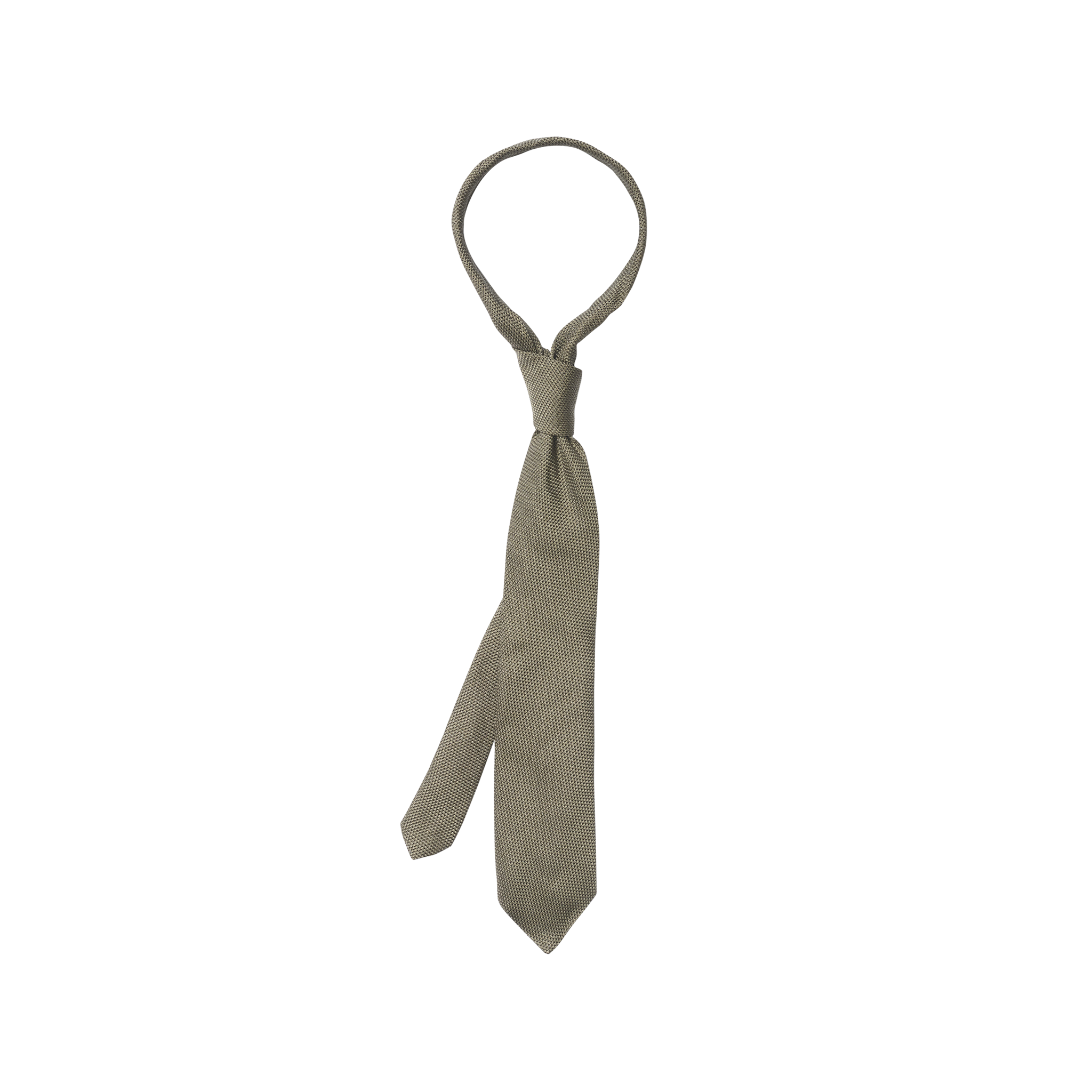 P Johnson Olive Small Grenadine Tie