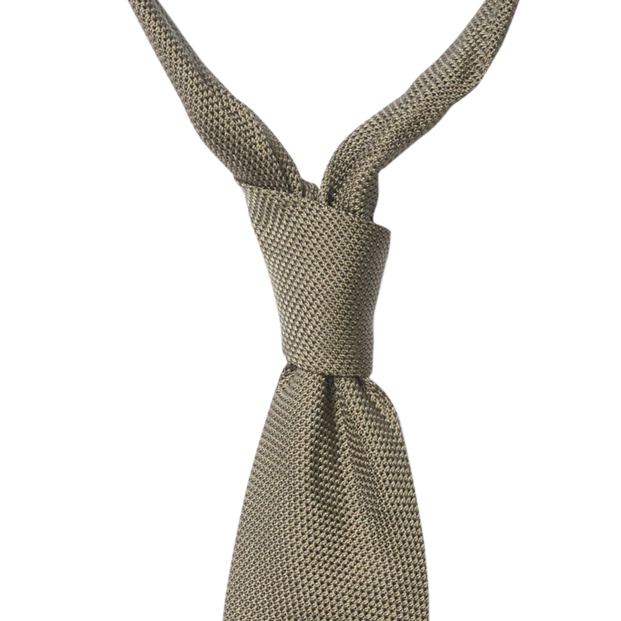 P Johnson Olive Small Grenadine Tie