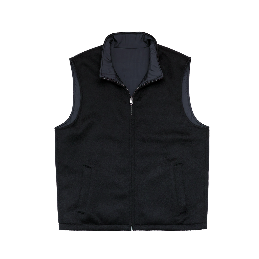 Navy Quilted Cashmere Trail Vest