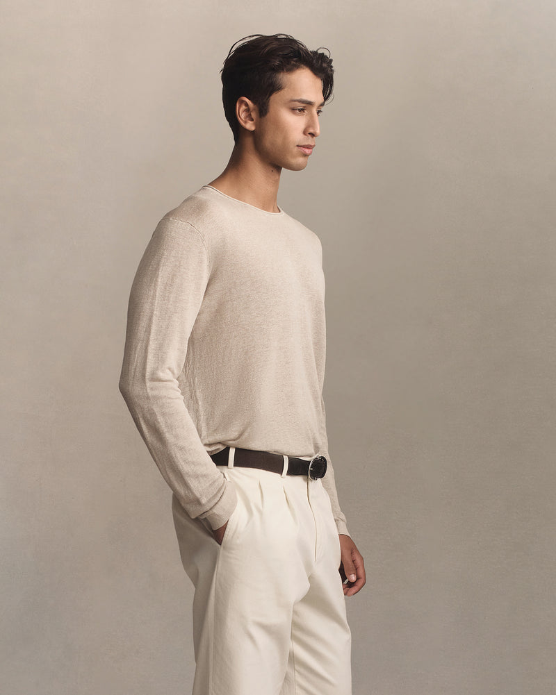 Linen Sweater - Taupe