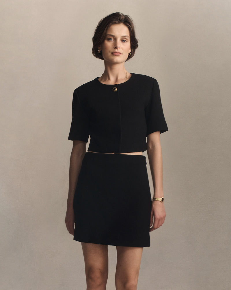 Gabrielle Jacket - Black Crepe