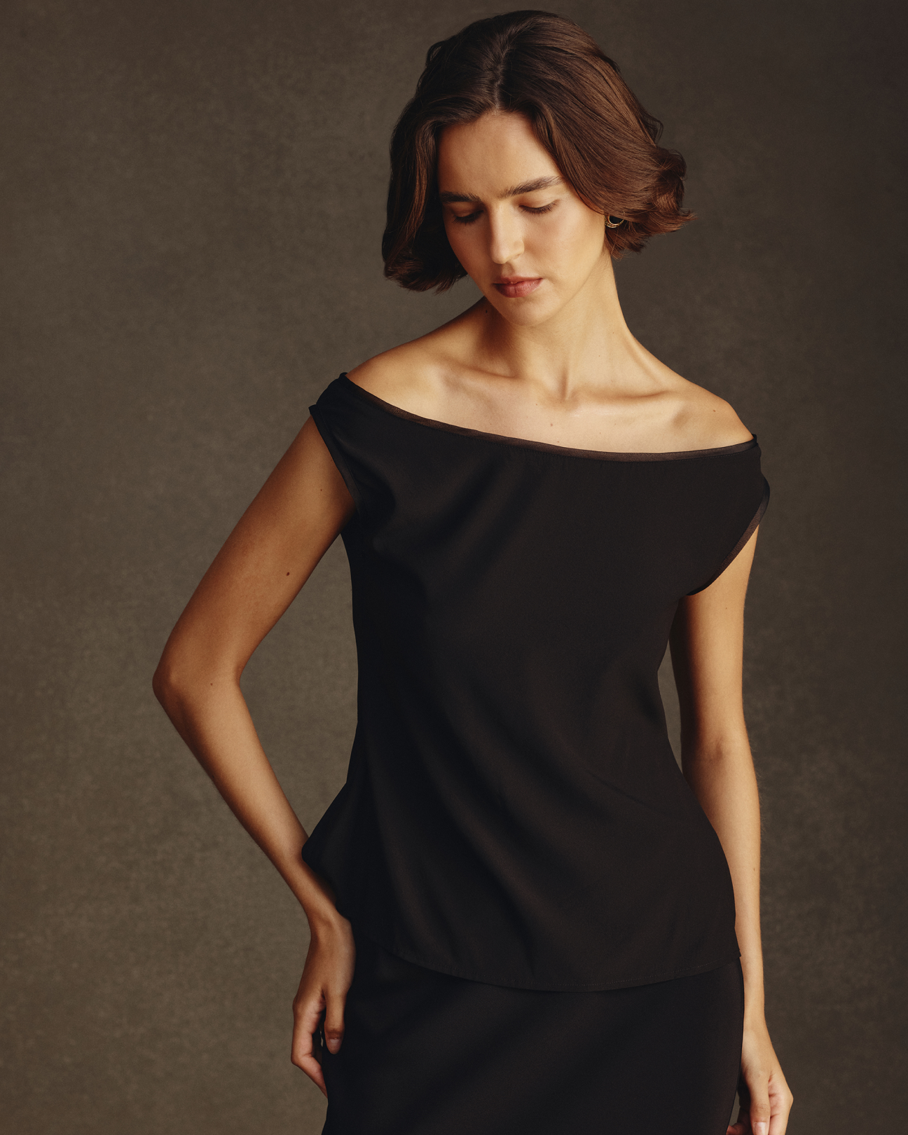 Faye Top - Black Silk