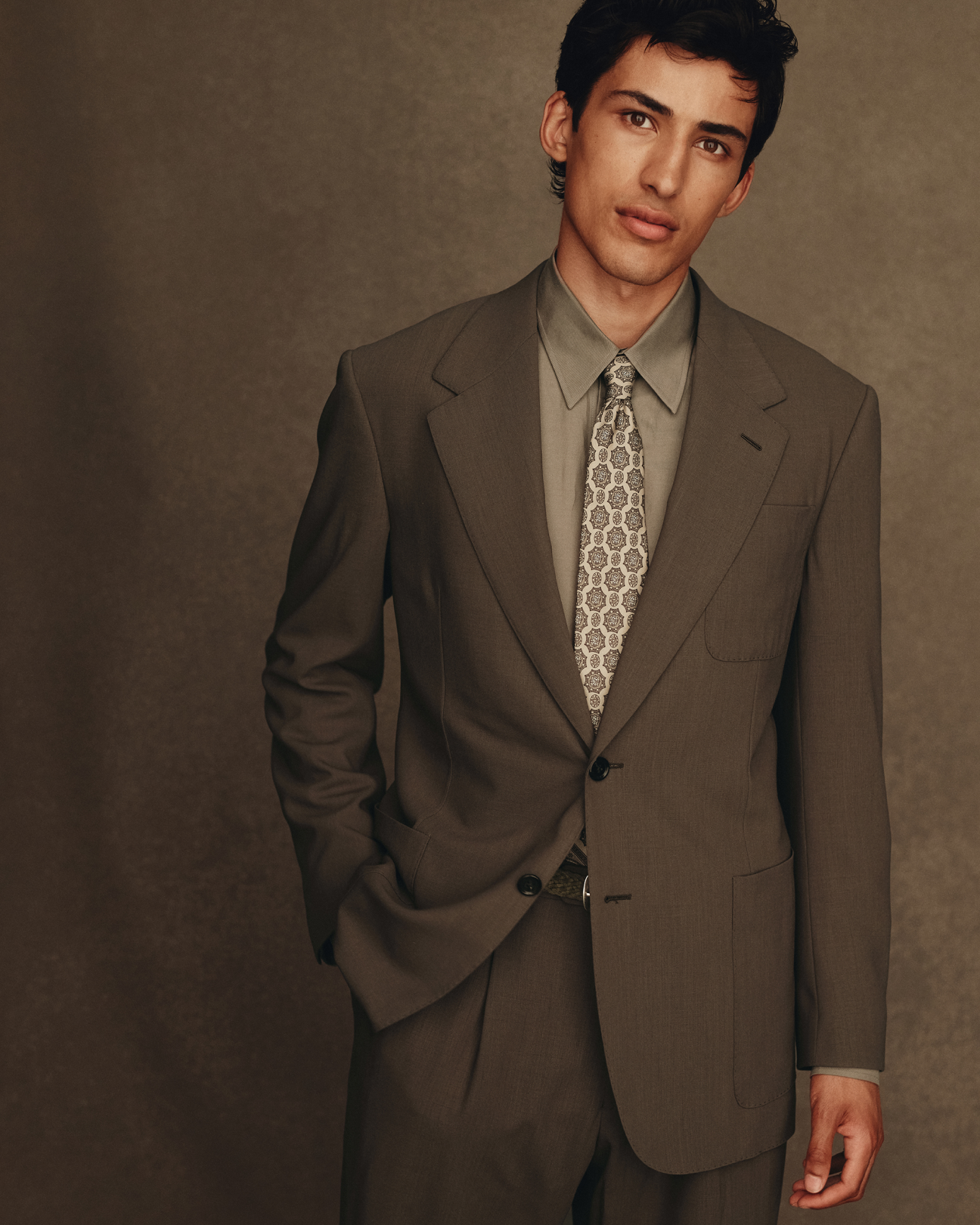 Merino S140 High Twist Blazer - Dark Moss