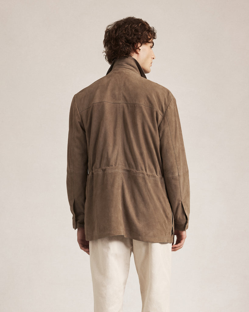 Suede Field Jacket - Taupe