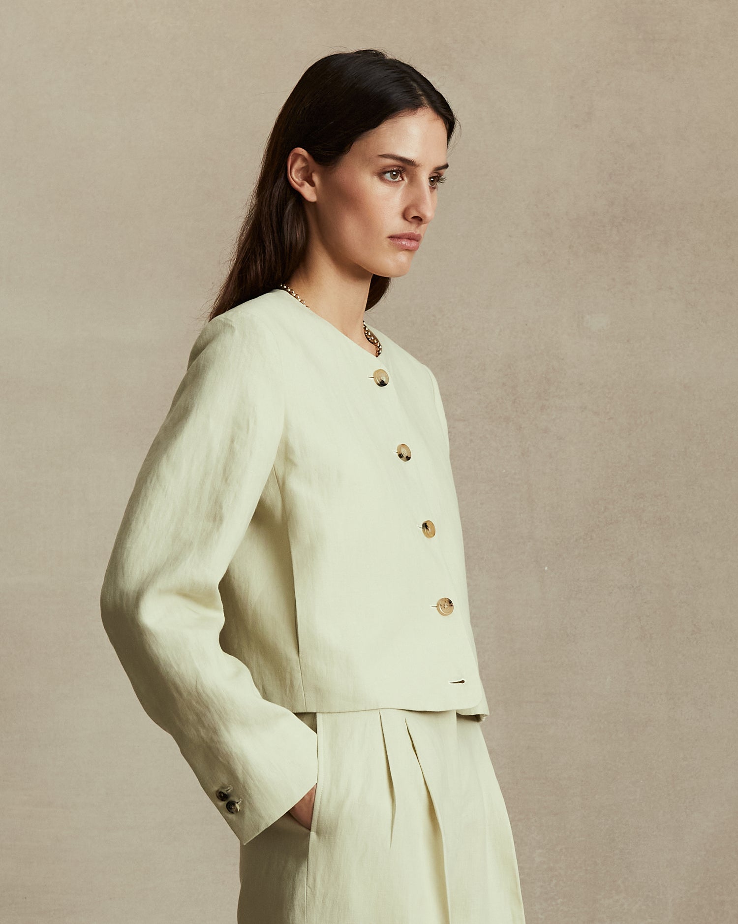 New Corta Jacket - Beige Linen