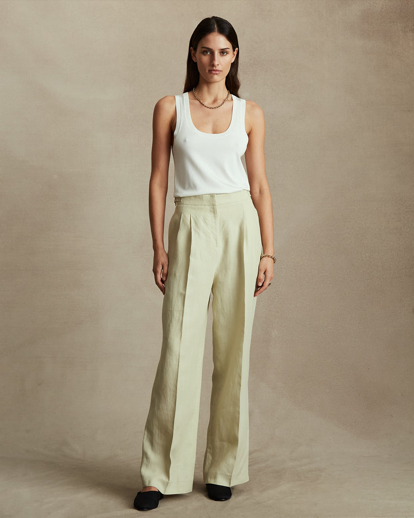 Beige Linen Perriand Trousers