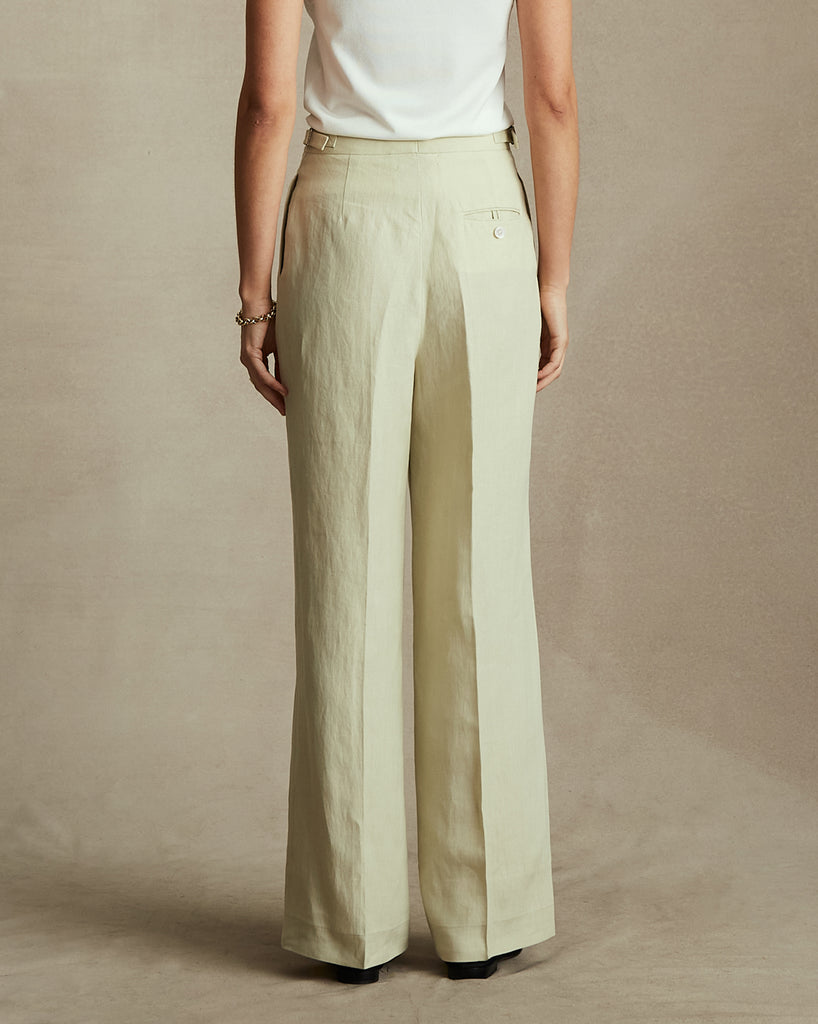 Beige Linen Perriand Trousers