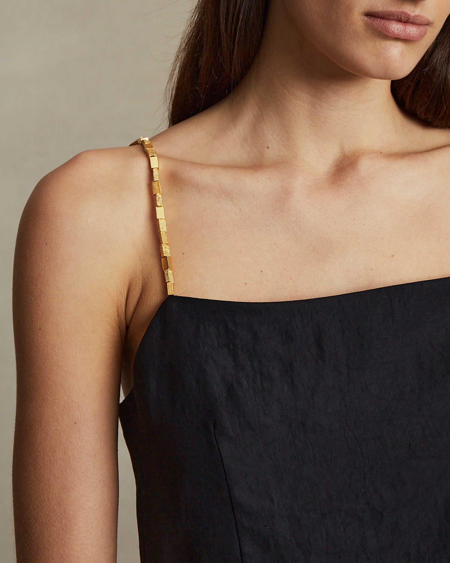Helena Beaded Crop Top - Black