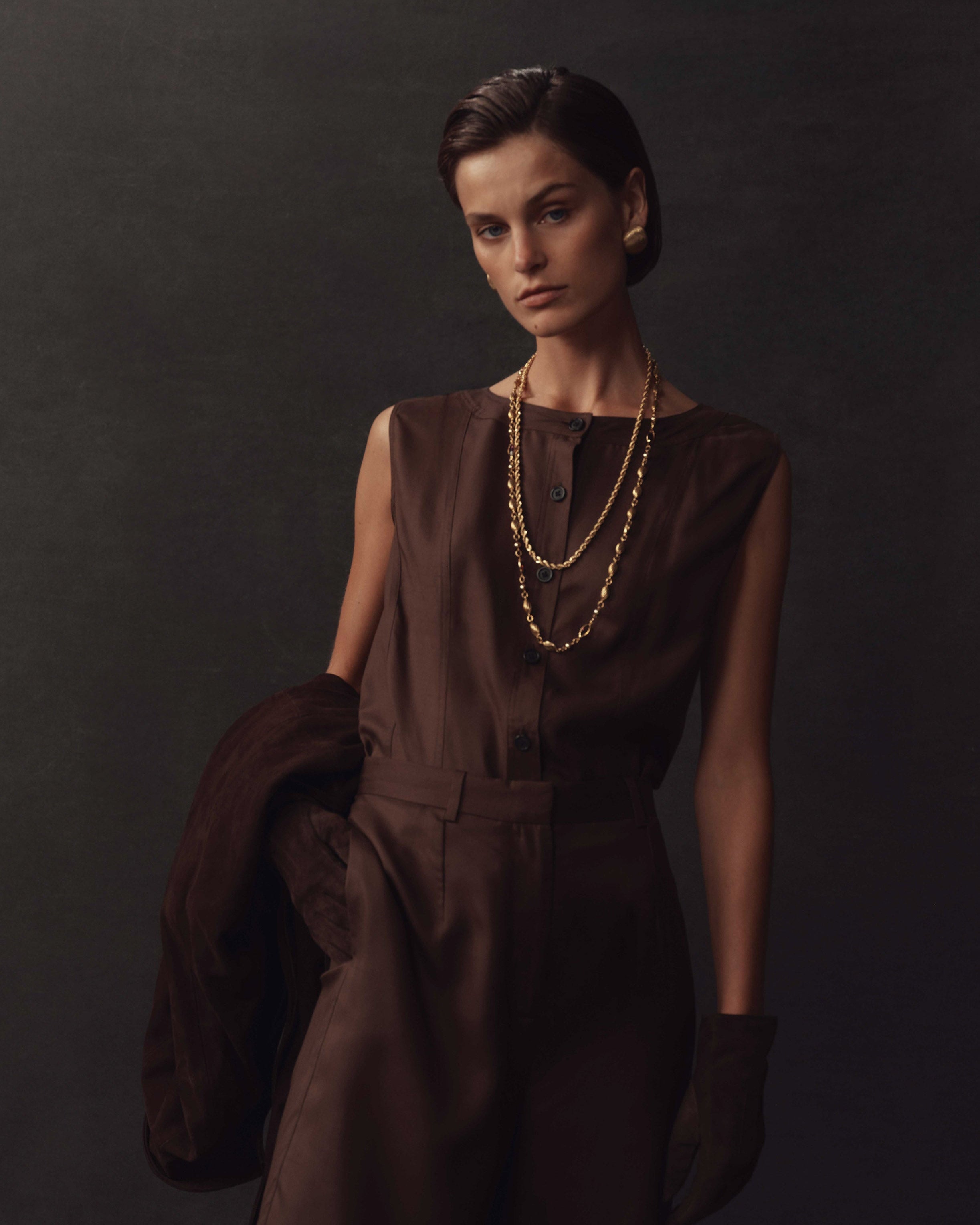 Bodice Top - Chocolate Dupioni