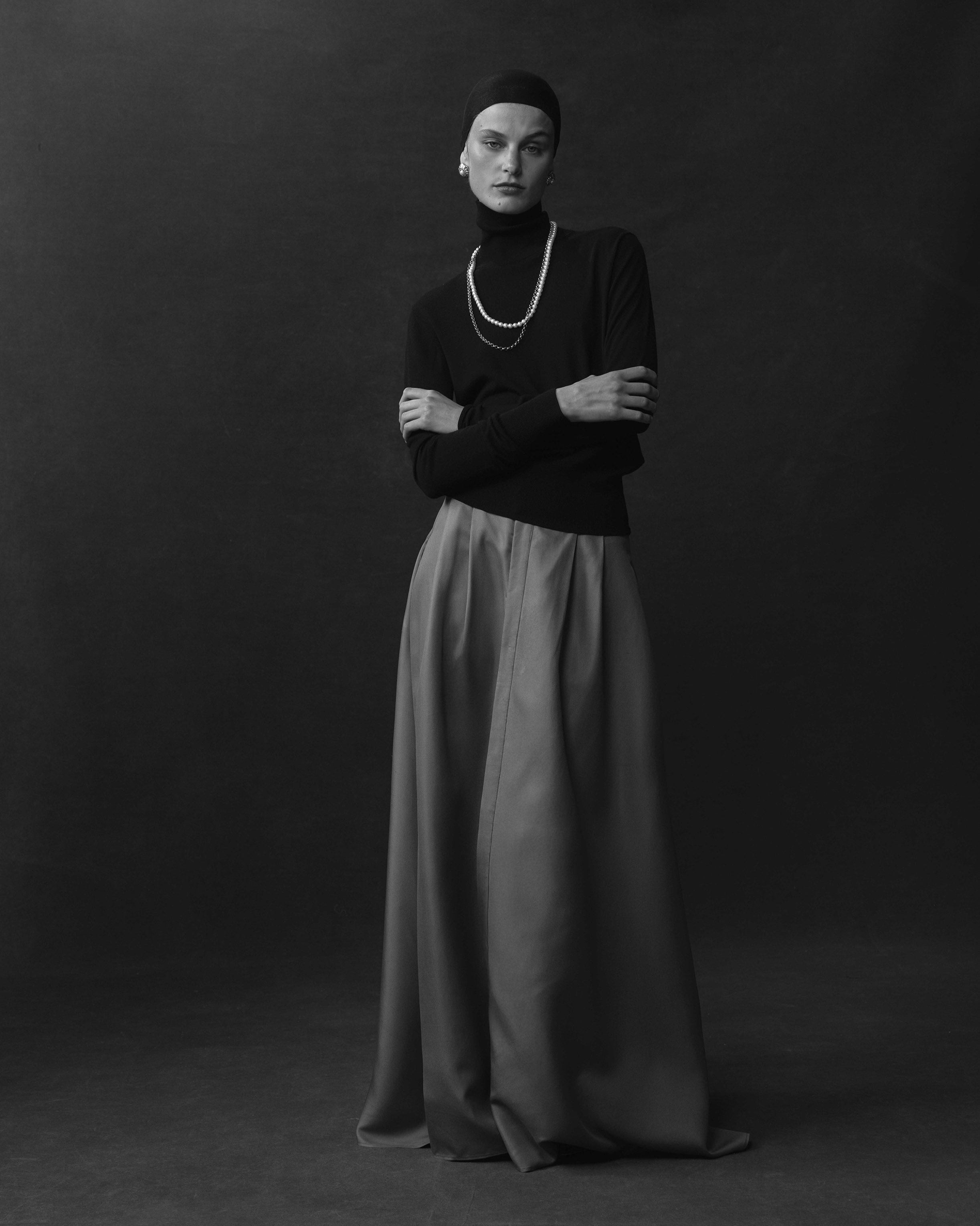 Kahlo Skirt - Taupe Dupioni