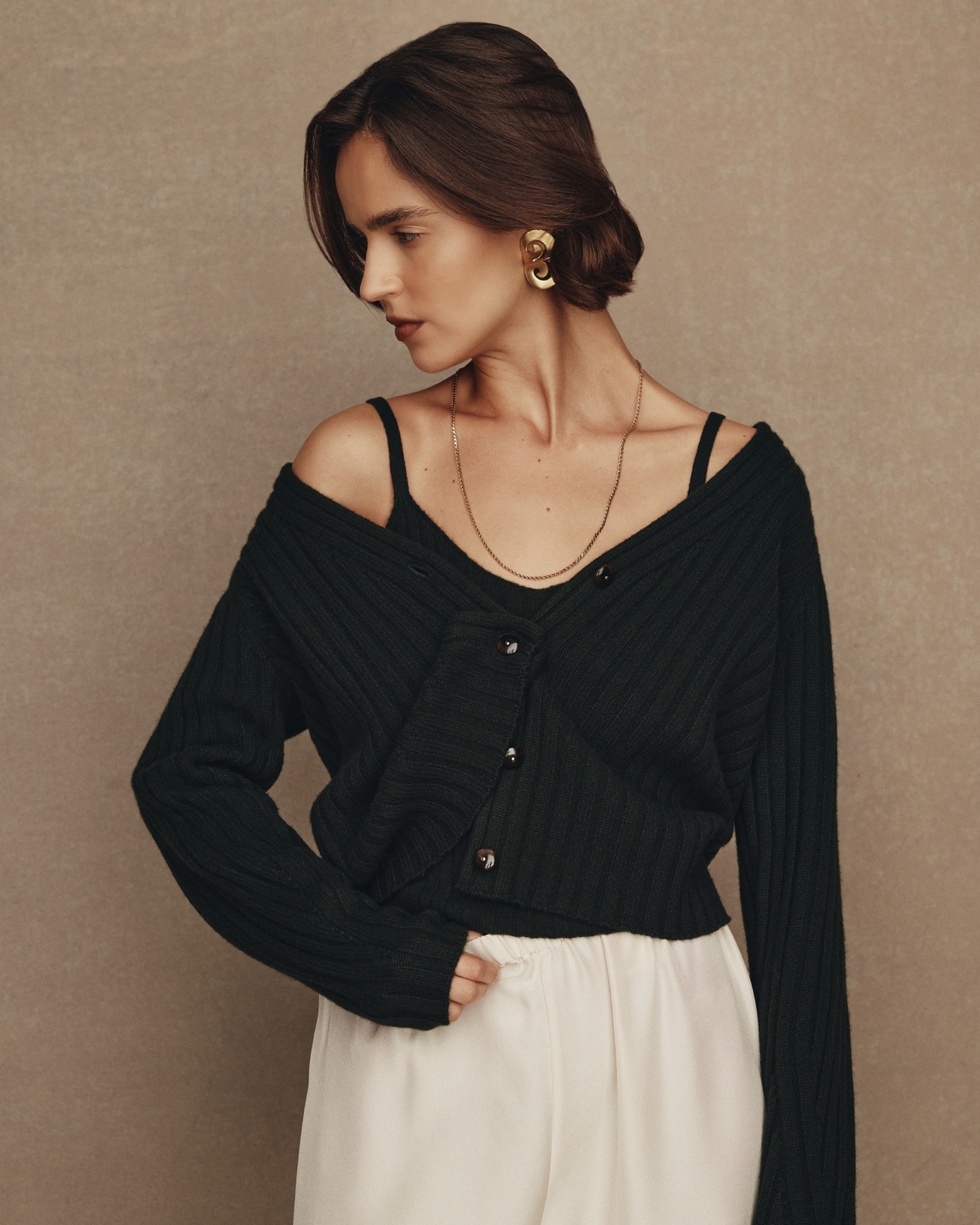 Eloise Cardigan - Forest Green