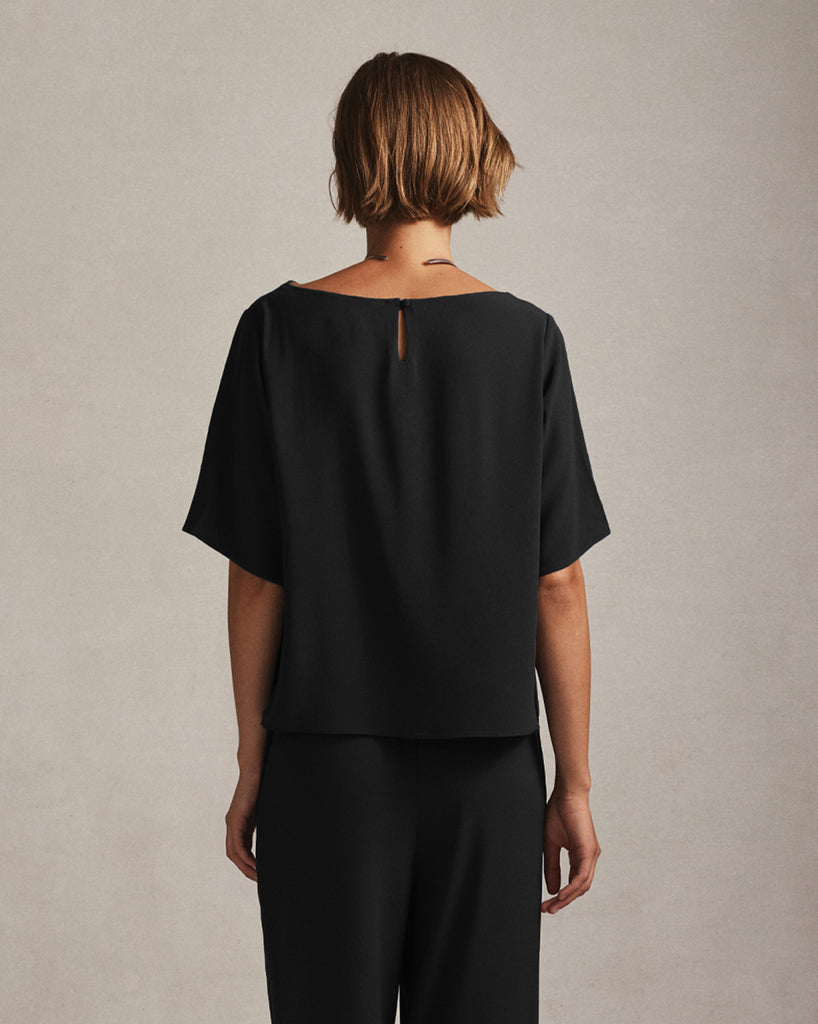 Boat Neck Top - Black