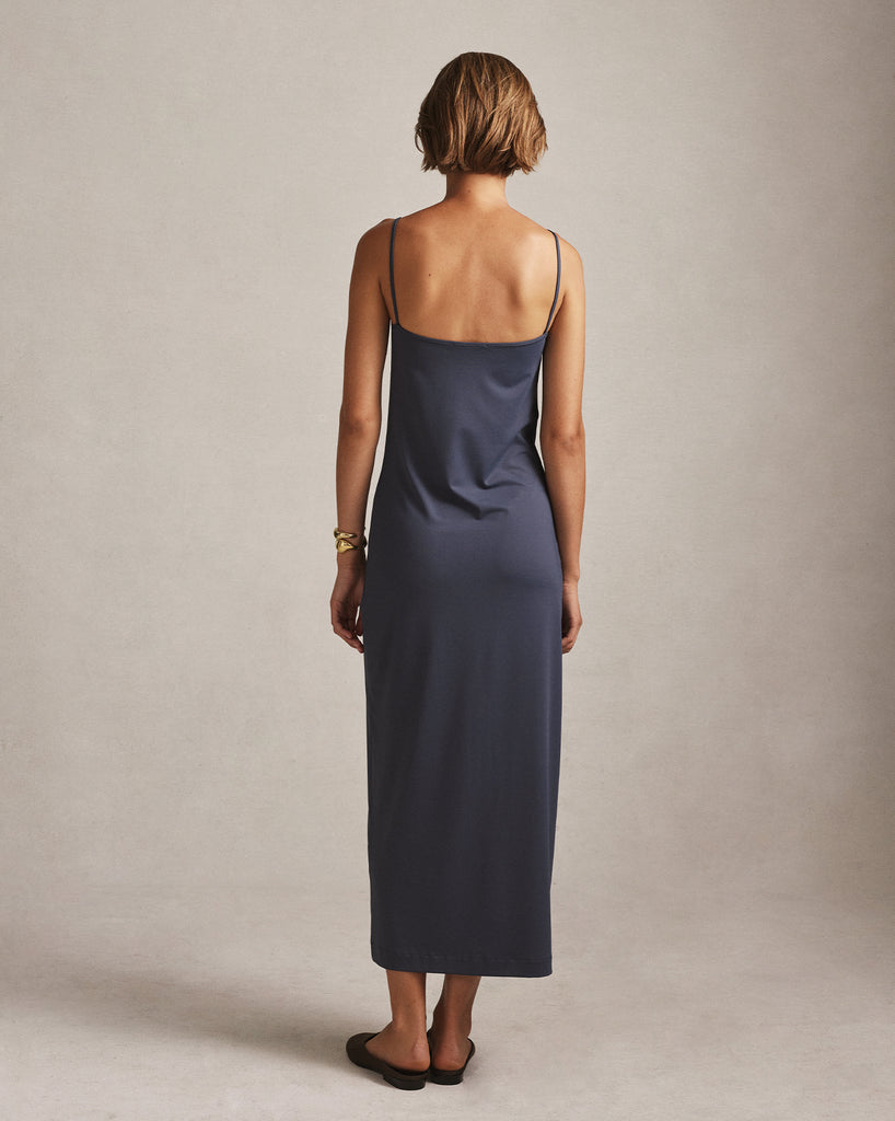 Caroline Slip Dress - Oily Blue