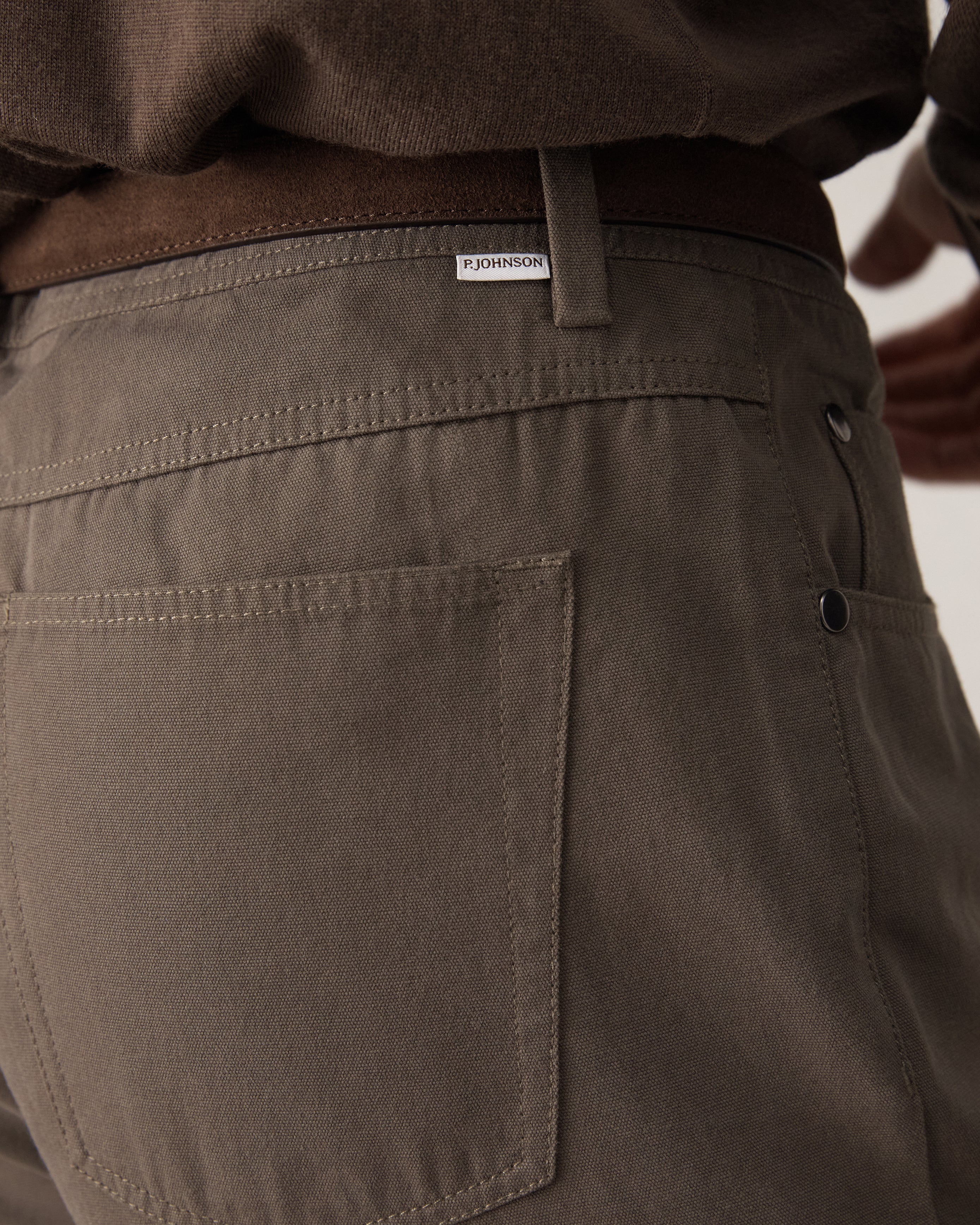 Five Pocket Canvas Trouser - Khaki