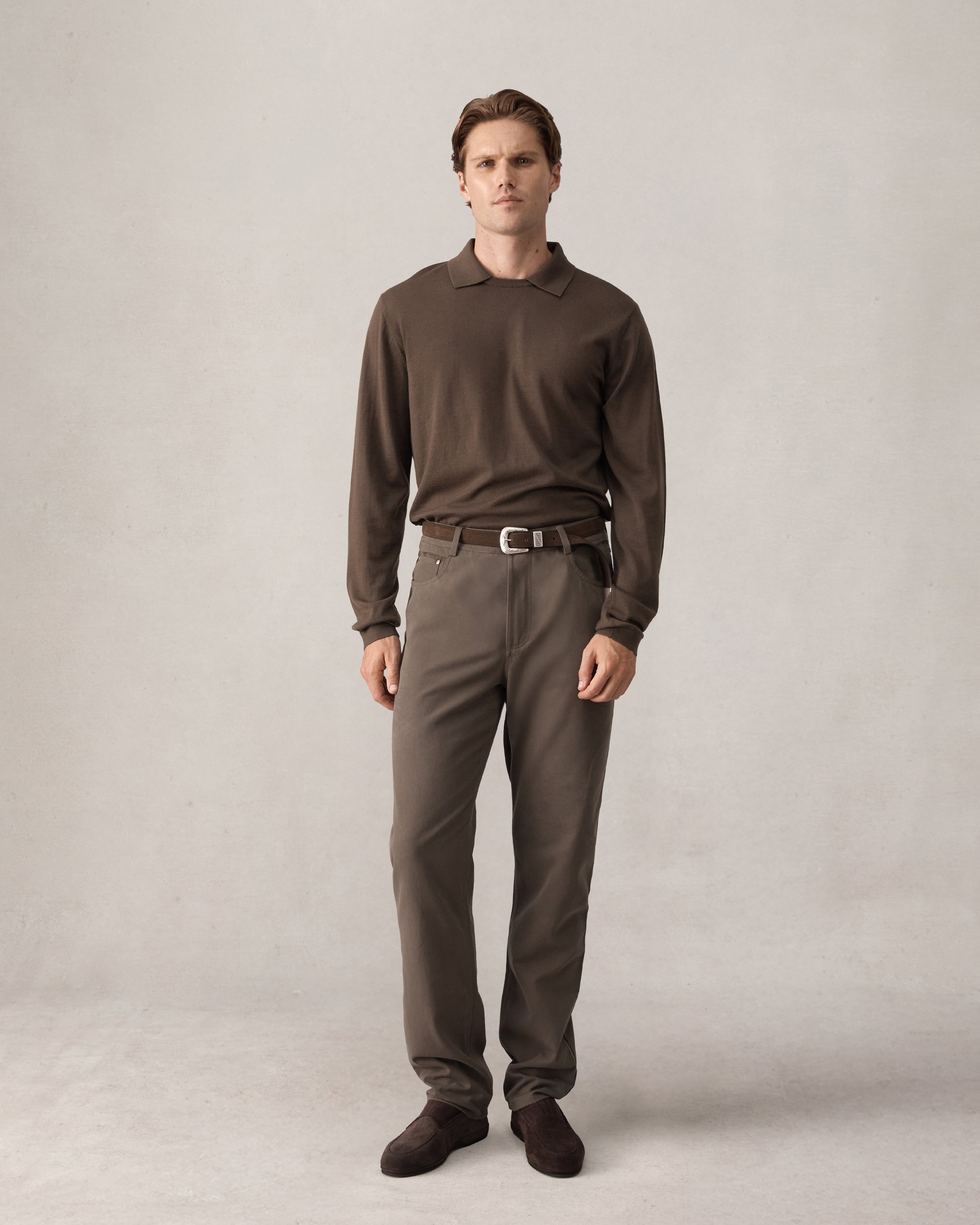 Five Pocket Canvas Trouser - Khaki