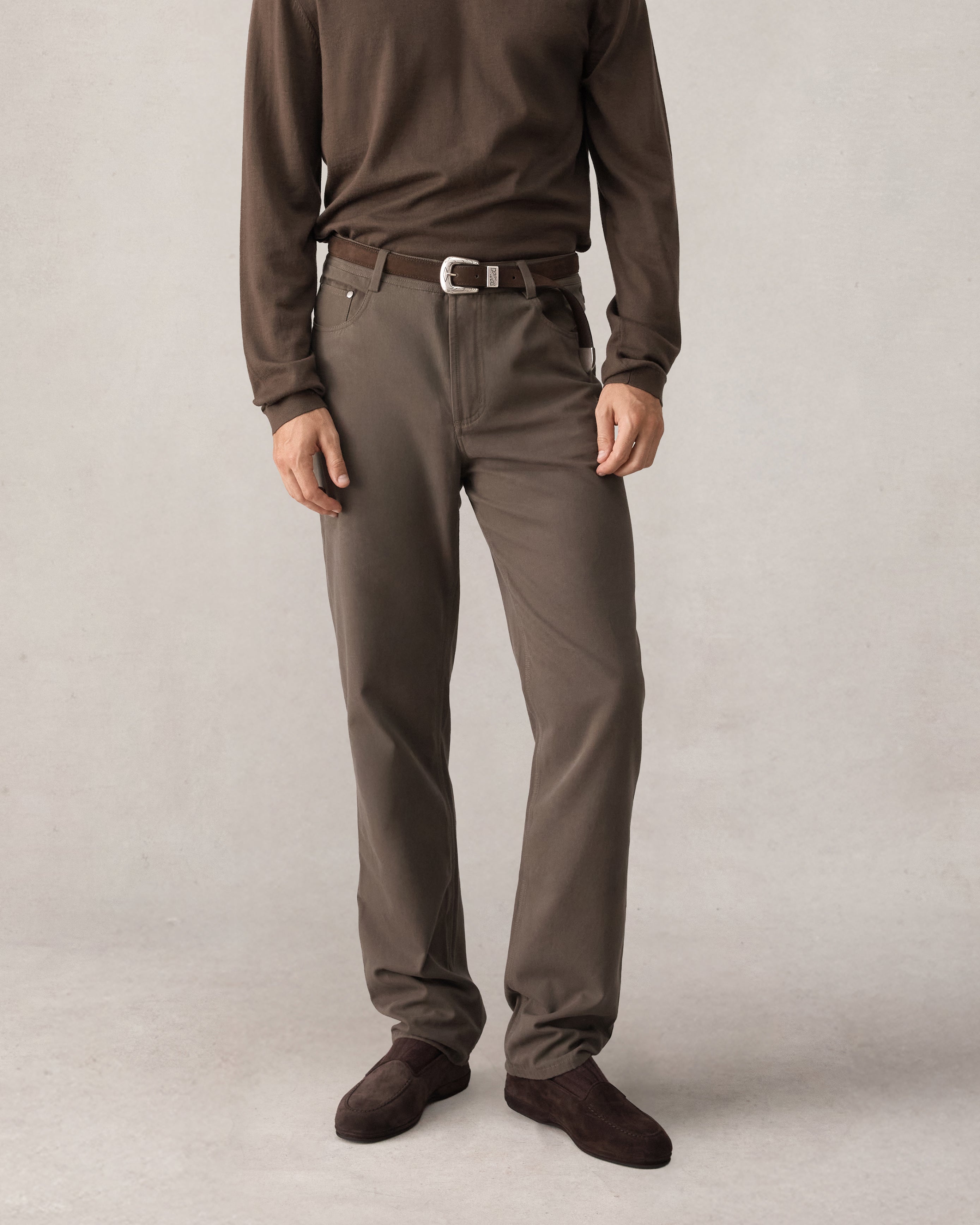 Five Pocket Canvas Trouser - Khaki