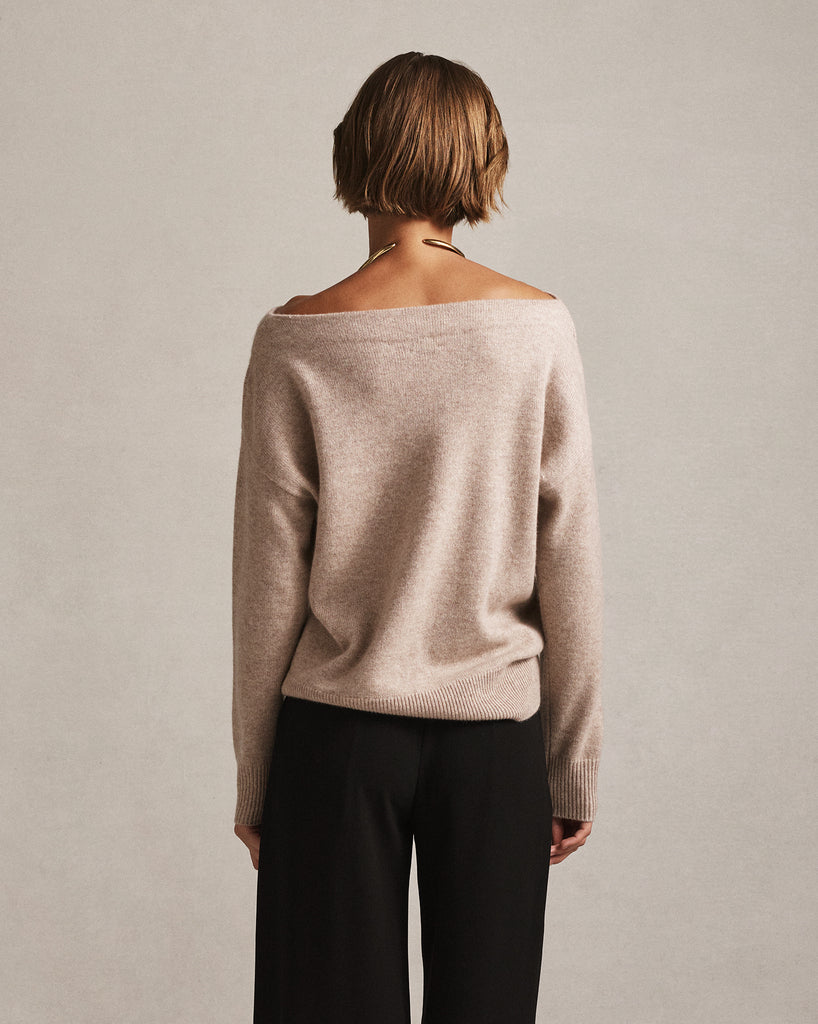 Amélie Boat Neck Sweater - Oat