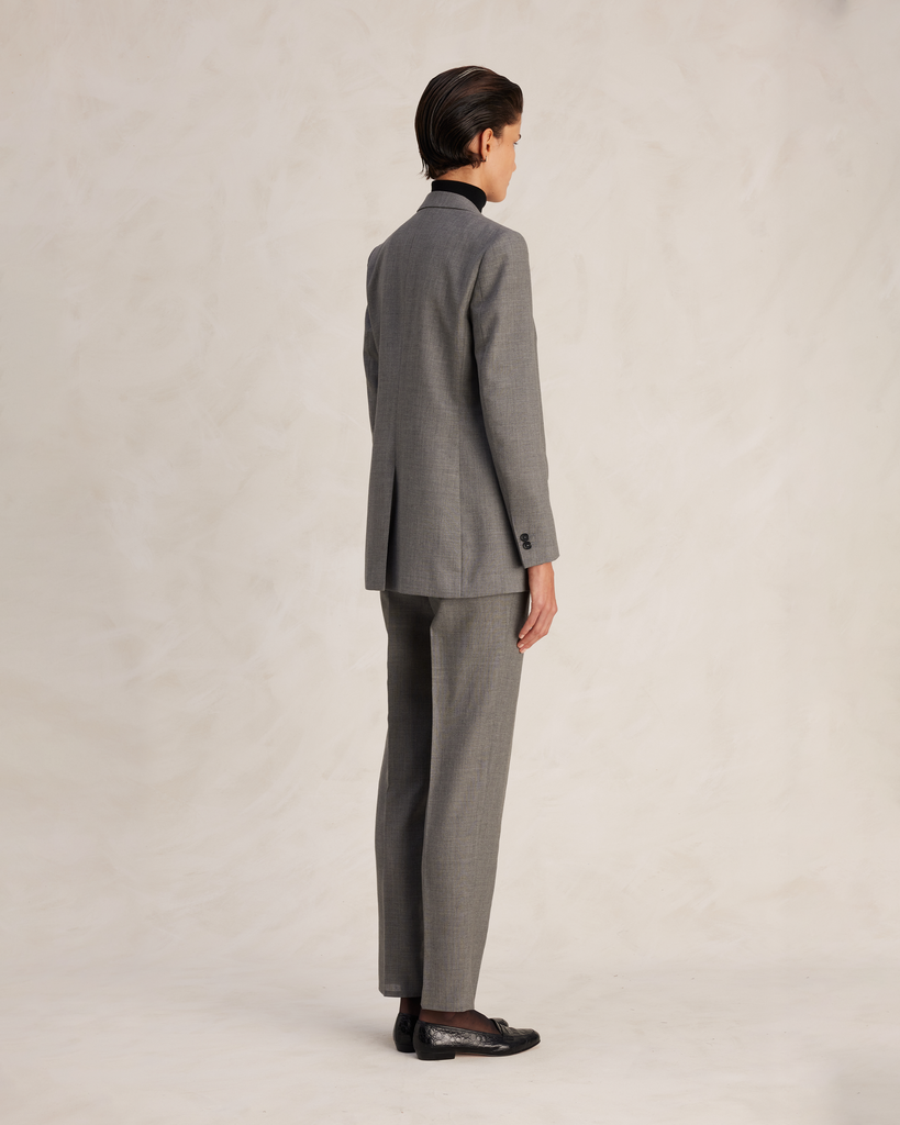Grey Plain Weave 3 Button Suit
