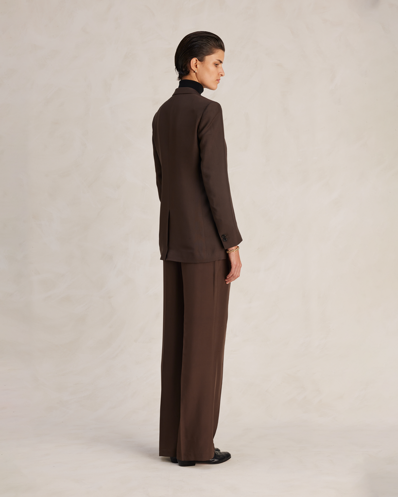 Brown Dupioni Silk 3 Button Single Breasted Suit