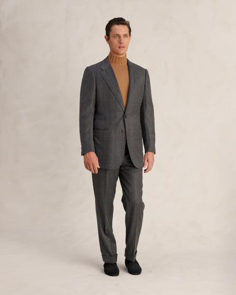 Grey flannel double deals breasted suit