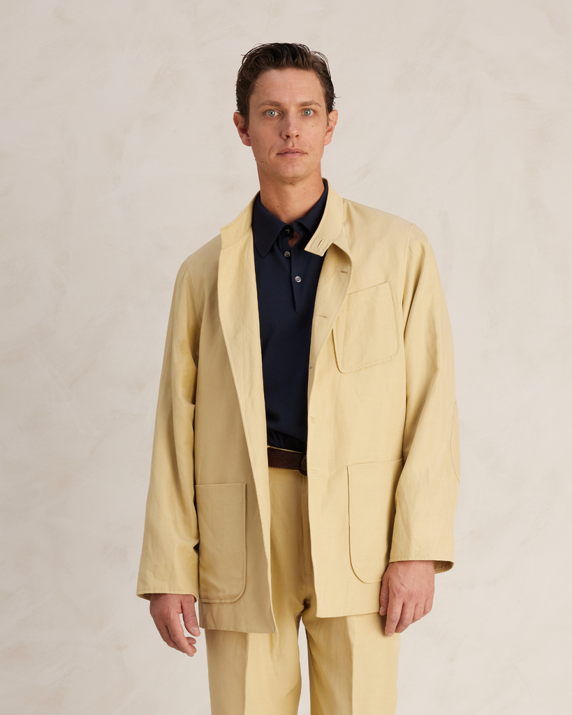 Safari Silk Linen Cotton Corbu Jacket