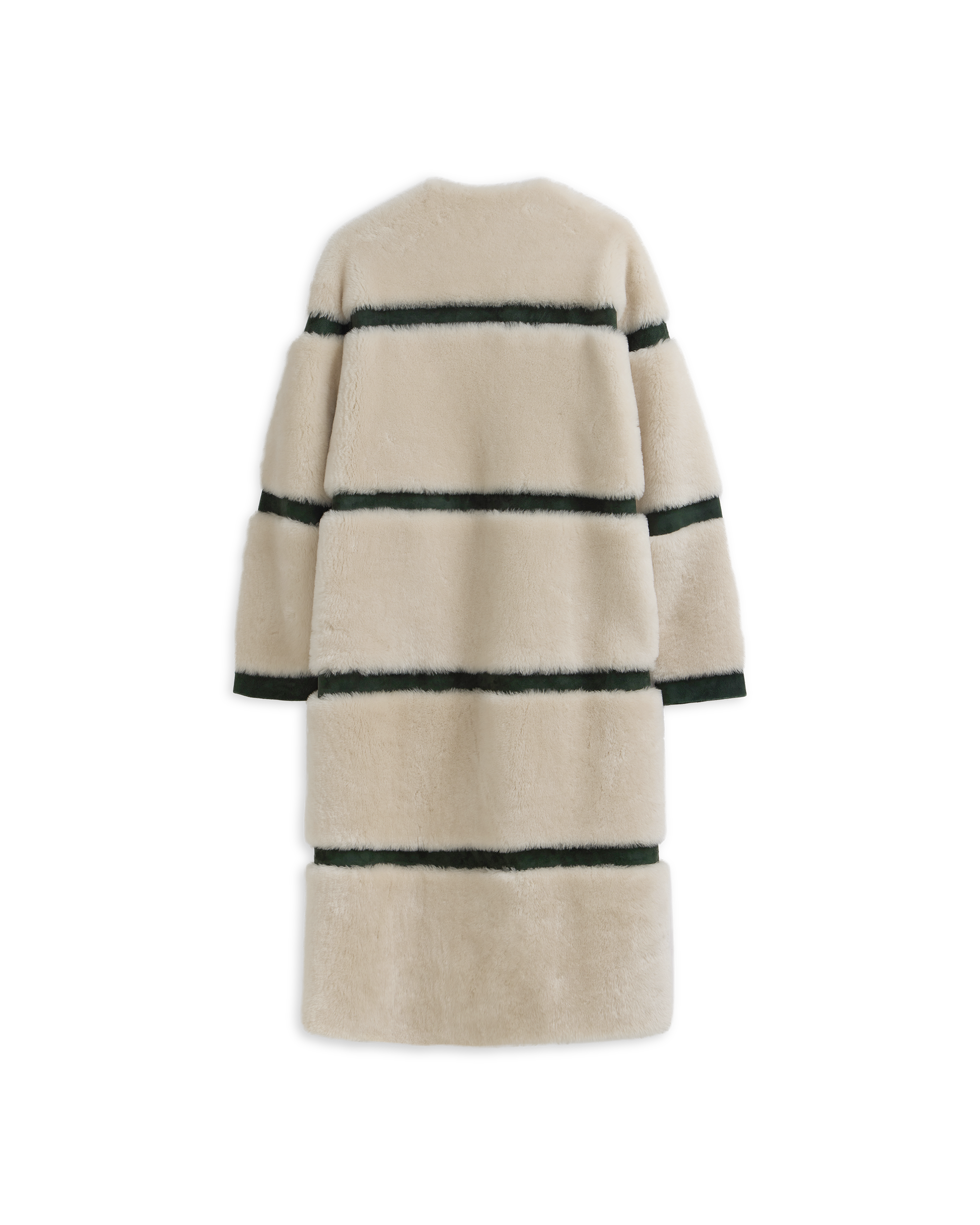 Alexandra Coat - Beige & Forest