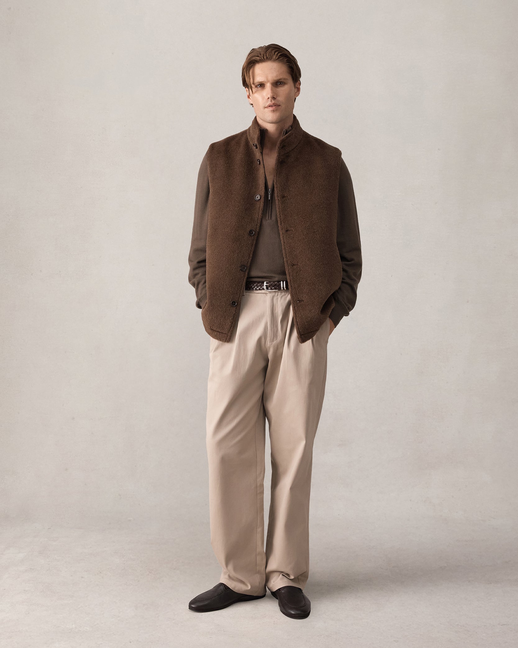Alpaca Vest - Brown